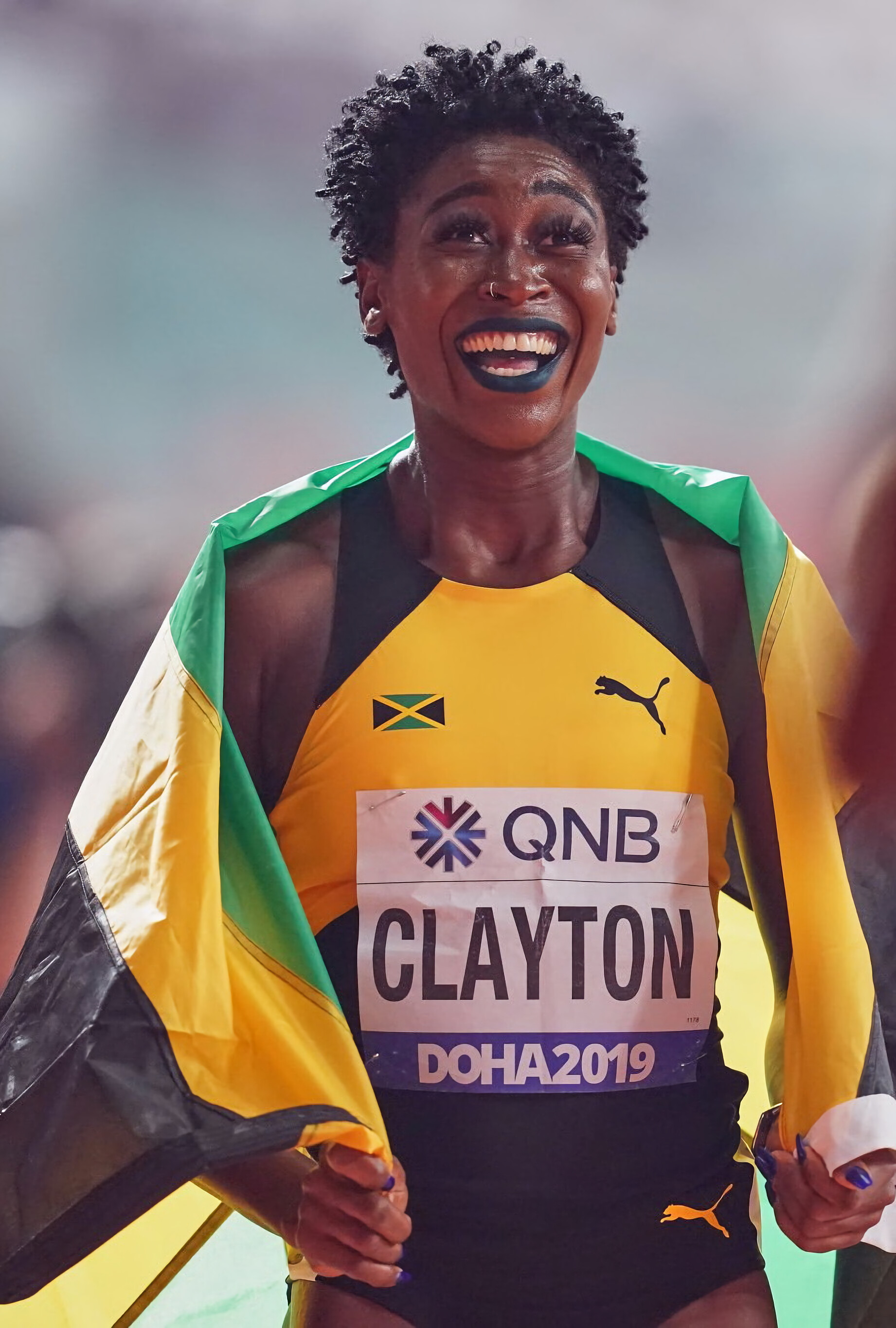 Rushell Clayton, Athletic prowess, Track and field phenom, Speed demon, 1850x2730 HD Phone