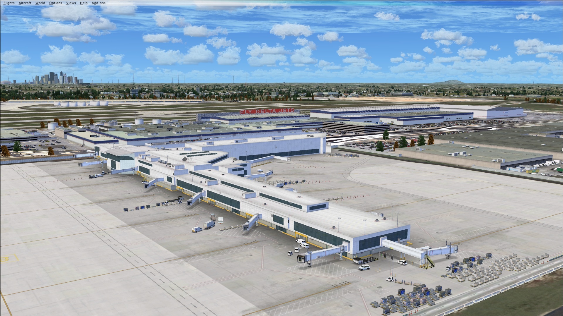 Atlanta Airport, Review, Flight simulator, FSX, 1920x1080 Full HD Desktop