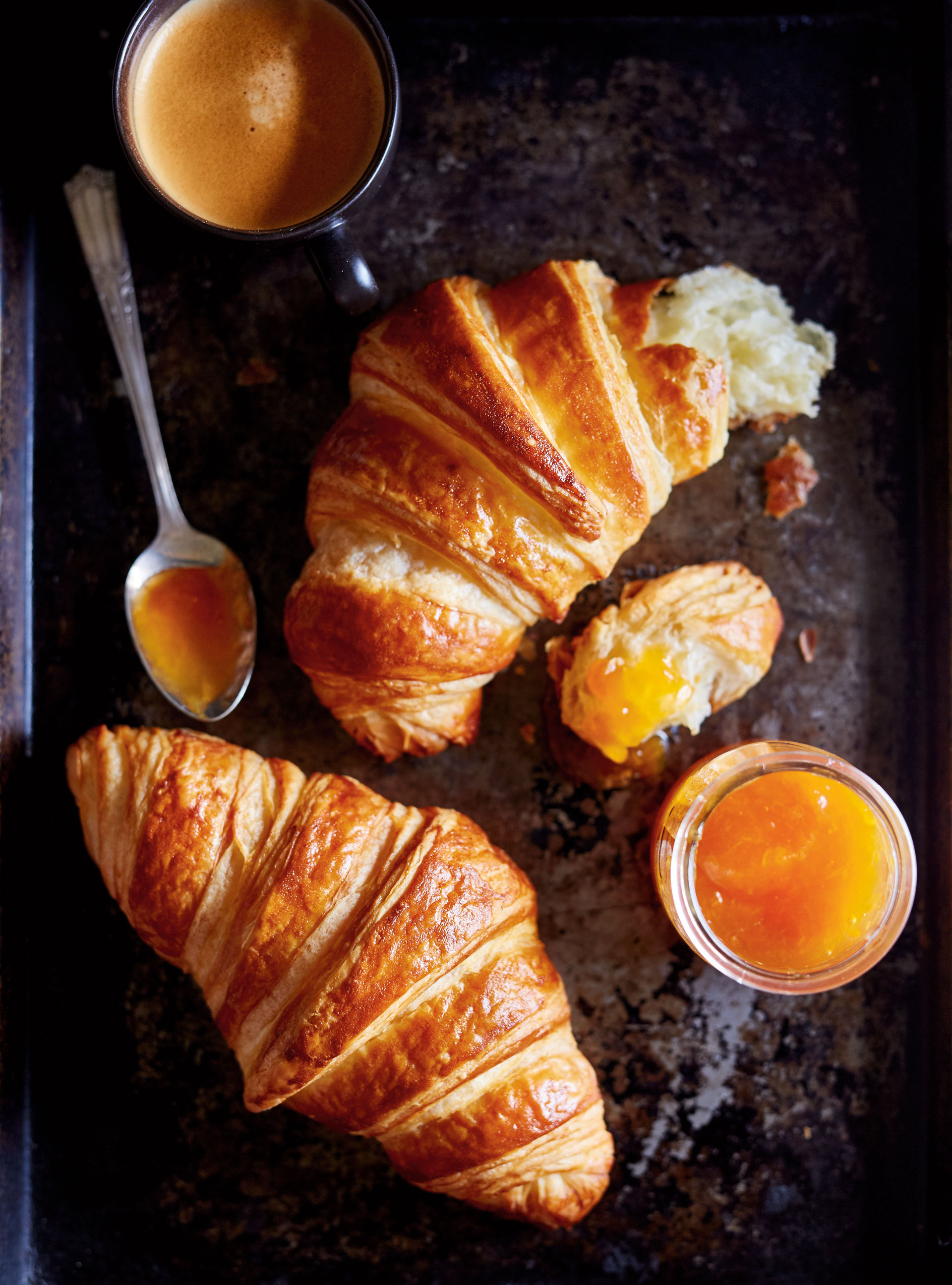 Croissant: The classic crescent-shaped French pastry, Butter. 1920x2600 HD Background.