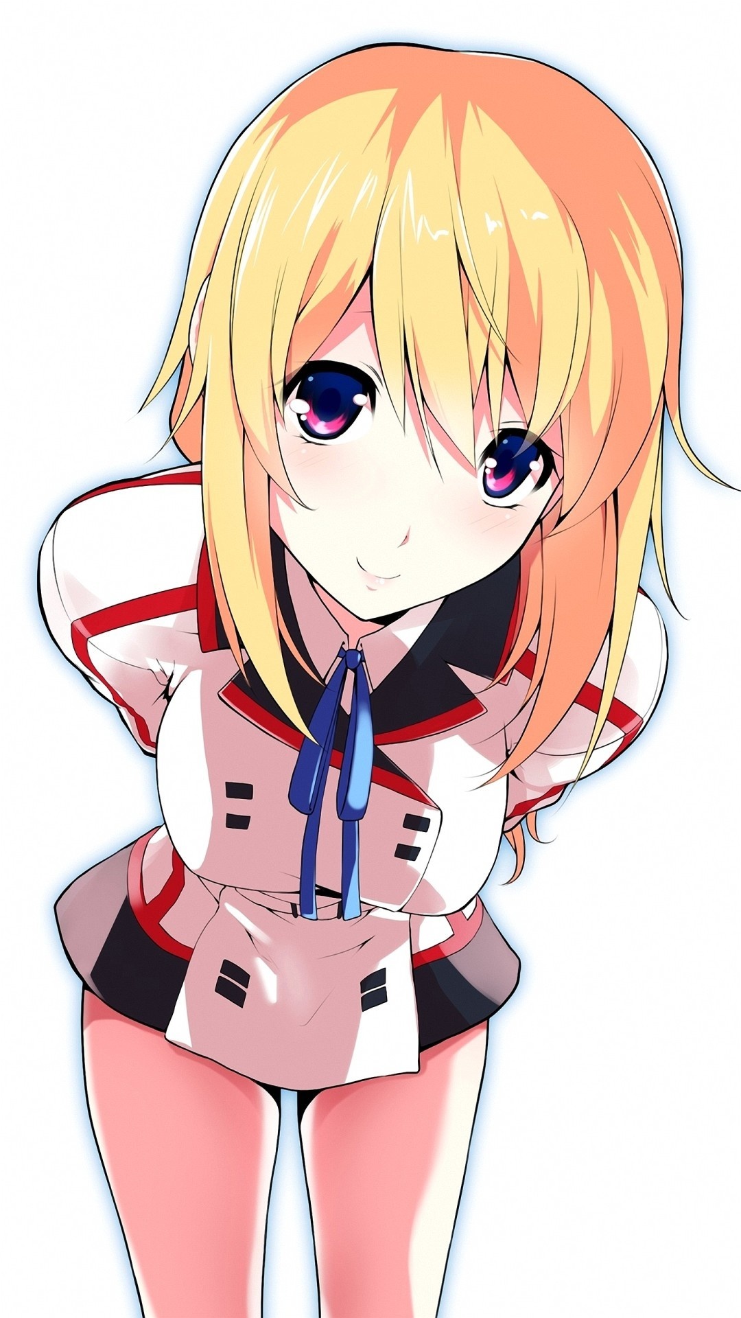 Dunois Charlotte, Infinite Stratos, Simple background, 1080x1920 Full HD Phone