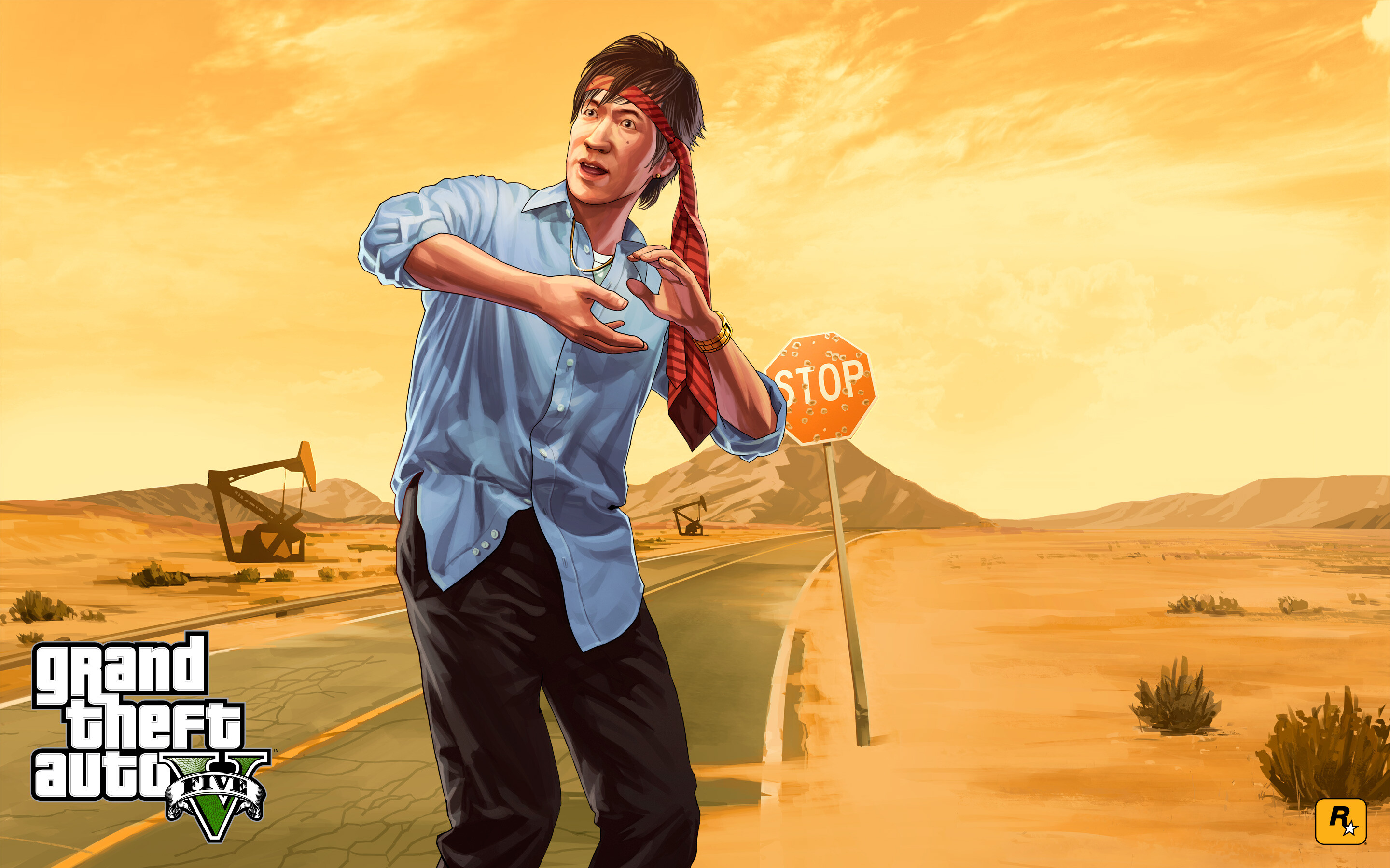 Grand Theft Auto 5: Tao Cheng, A major character in GTA Online. 2880x1800 HD Background.