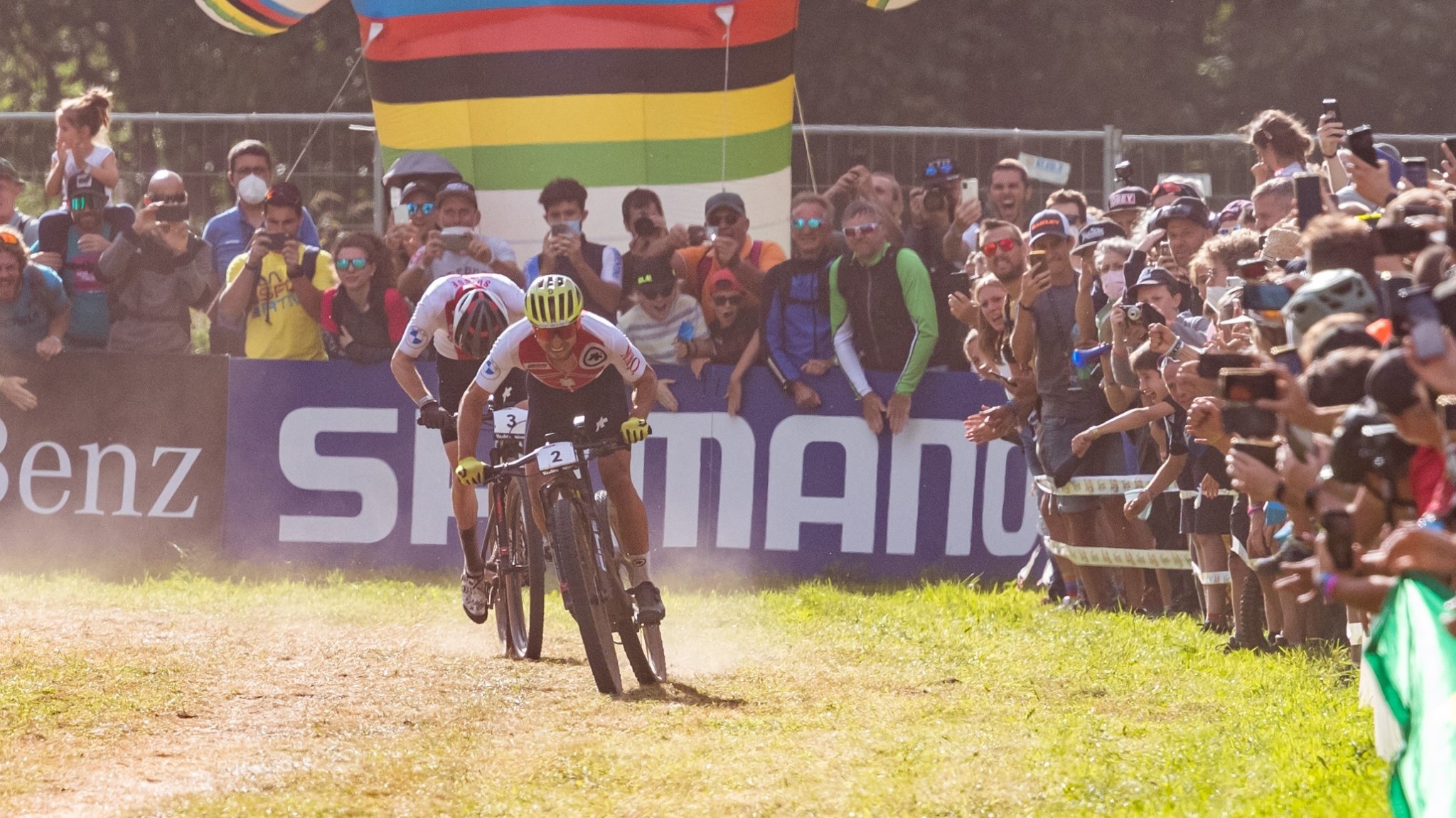 Mathias Flueckiger, Val di Sole, UCI Mountain Bike World Championships, 2050x1160 HD Desktop
