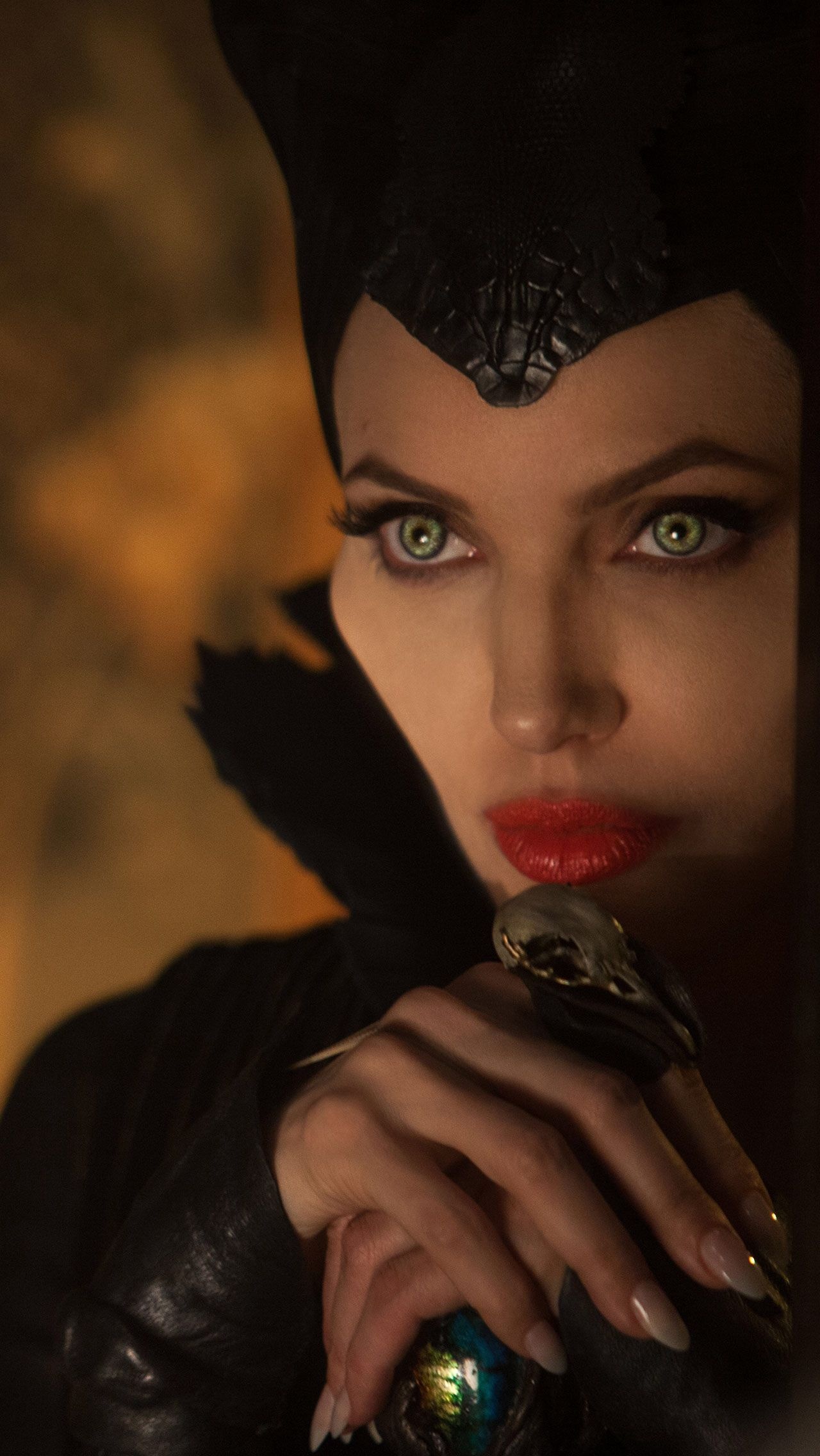 Mac Maleficent, Disney Maleficent, Angelina Jolie, 1280x2280 HD Phone