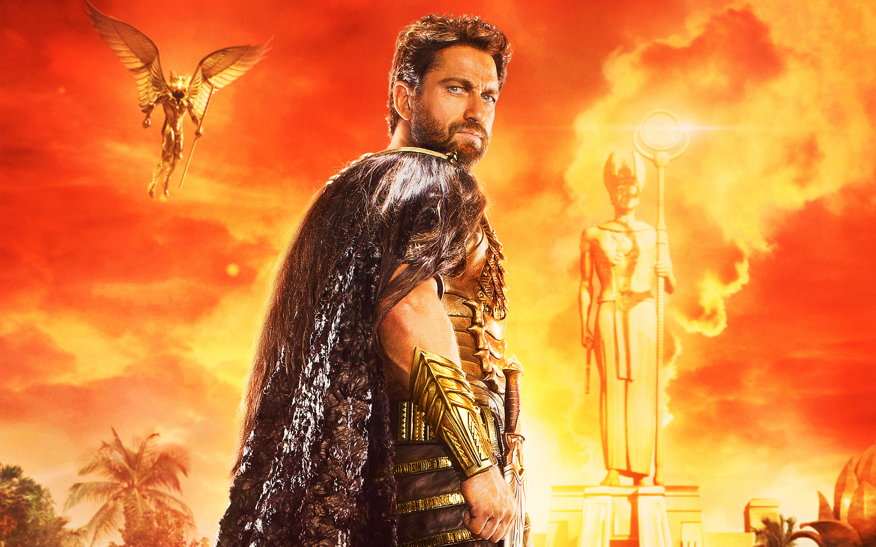 Gods of Egypt (Movie): Gerard Butler as Set, The deity of the desert, Brother of Osiris, Husband of Nephthys. 2880x1800 HD Wallpaper.