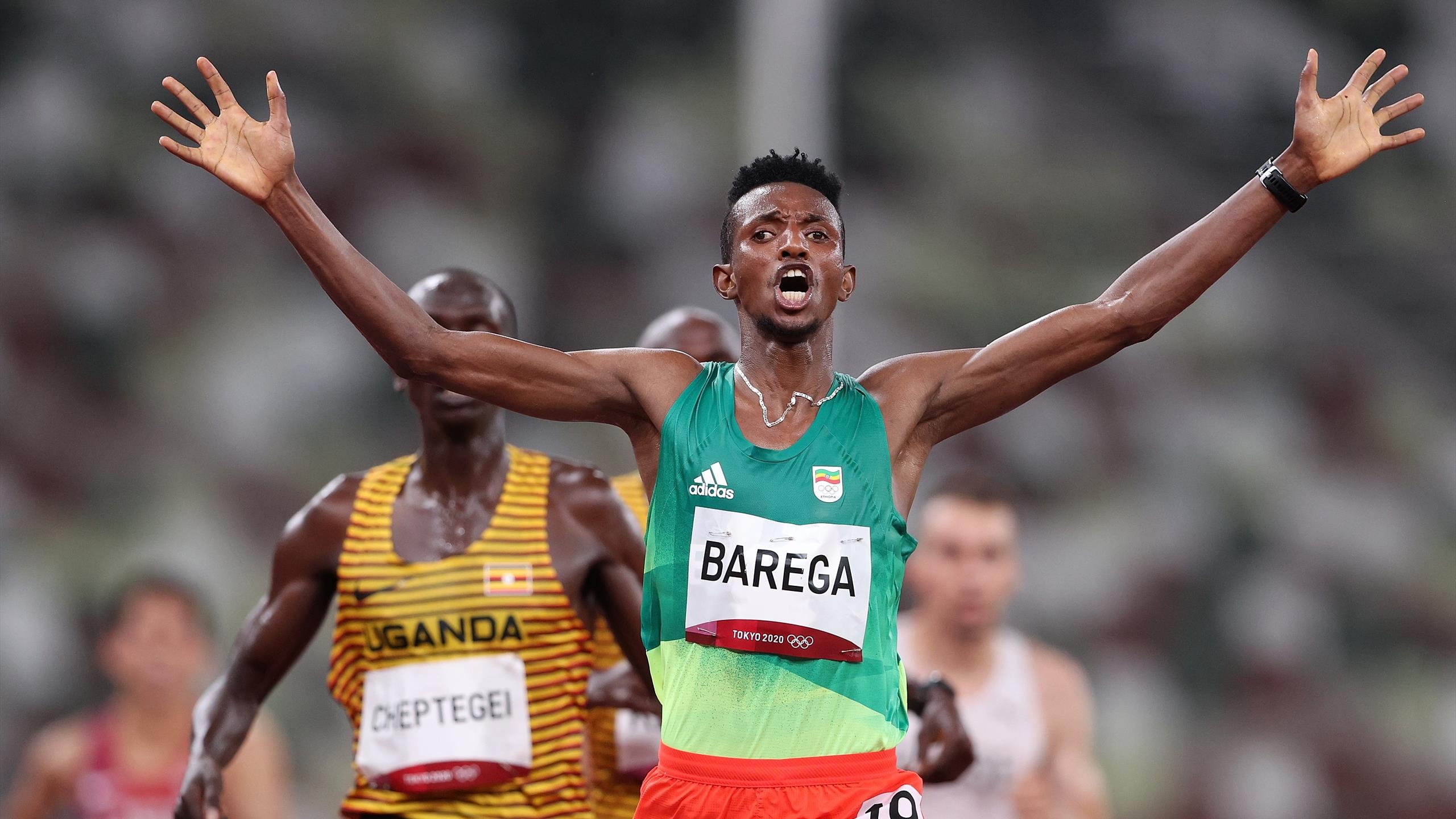 Selemon Barega, Tokyo 2020, Ethiopian athlete, Athletics gold medal, 2560x1440 HD Desktop