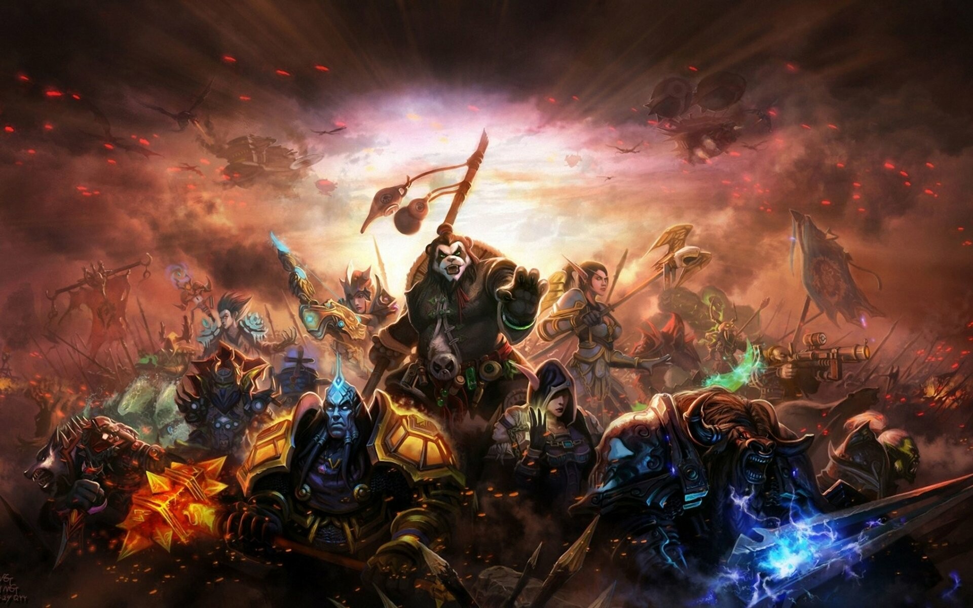 World of Warcraft: WoW: Mists Of Pandaria, Released in September 2012. 1920x1200 HD Background.