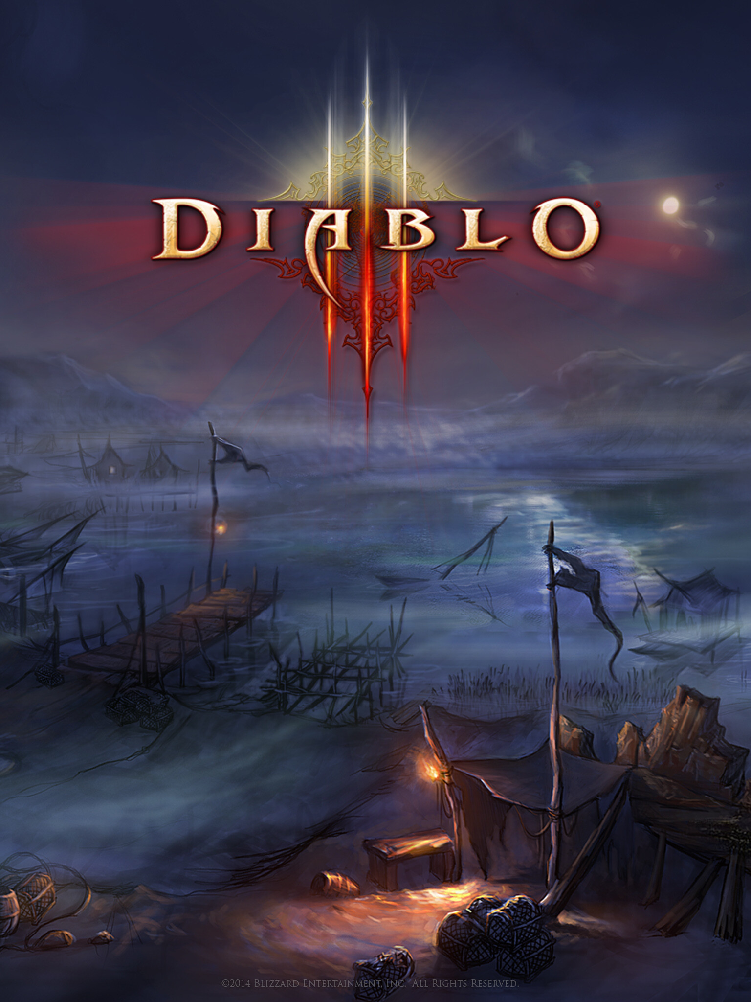 Diablo: Players can play as Warriors, Rogues, or Sorcerers. 1540x2050 HD Background.