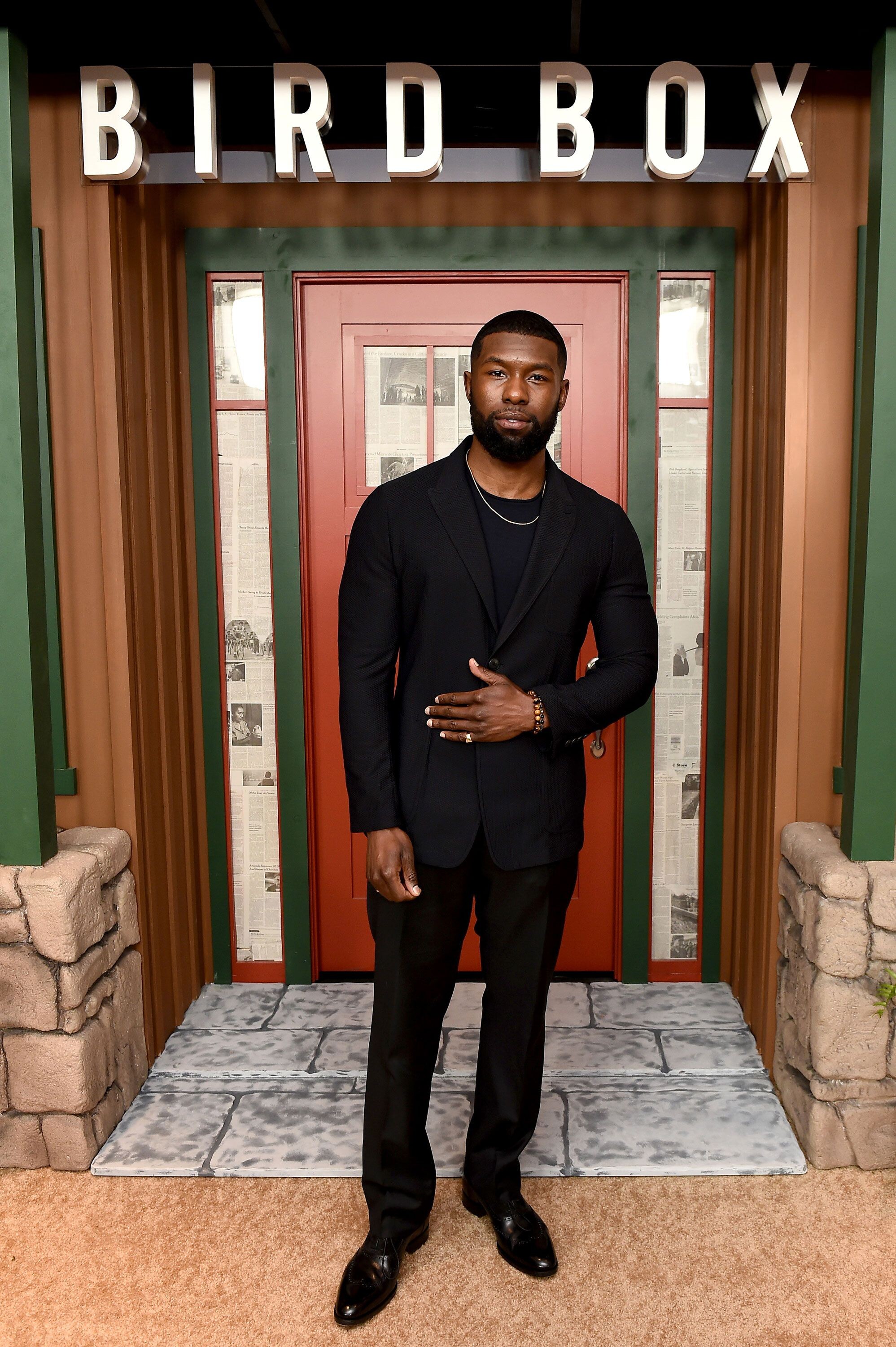 Bird Box (Movie 2018): Trevante Rhodes at the premiere of an American thriller film, Tom - the secondary character. 2000x3000 HD Wallpaper.