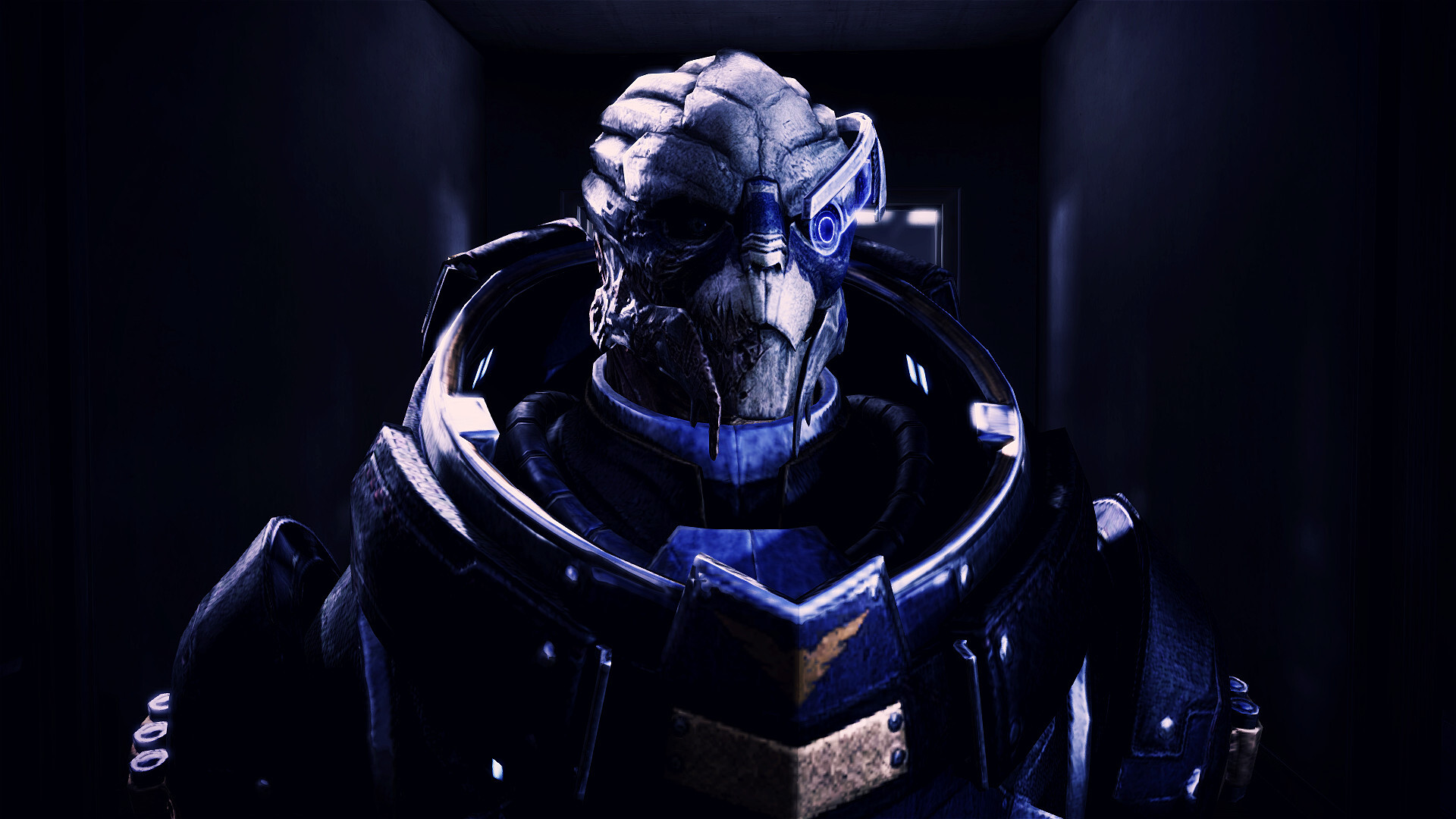 Garrus Vakarian: Archangel, The weaponry expert and the primary enemy for the Terminus Systems' mercenary groups. 1920x1080 Full HD Background.