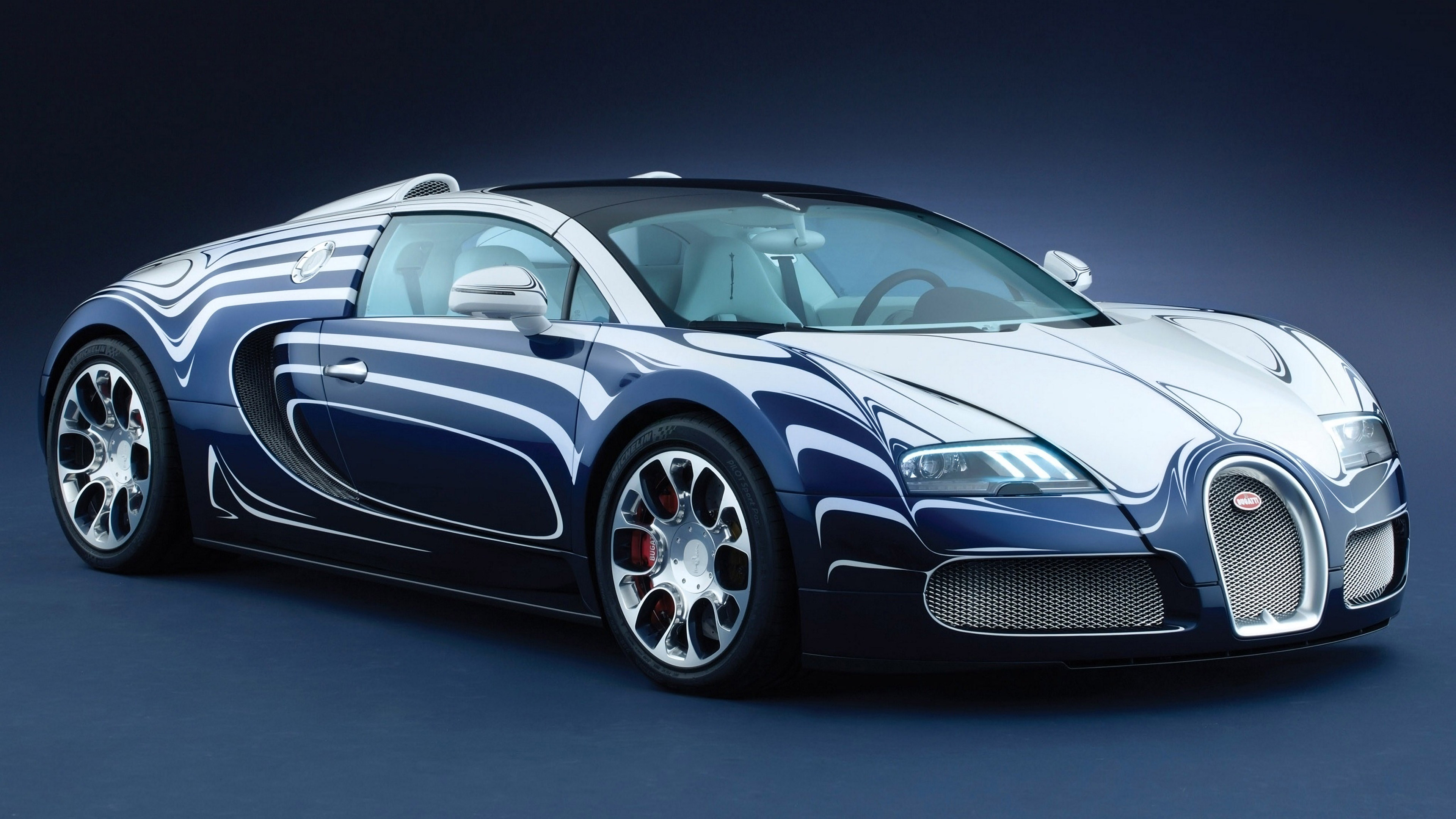 Bugatti Veyron, Grand sport lor blanc, White and elegant, Symbol of wealth, 3840x2160 4K Desktop