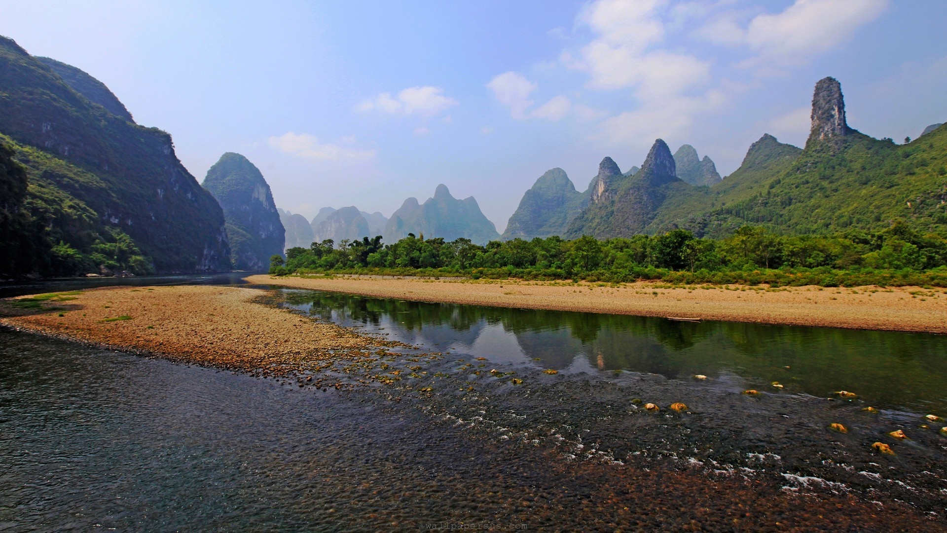 Guilin Li River National Park, Stunning pictures, Scenic beauty, River adventure, 1920x1080 Full HD Desktop
