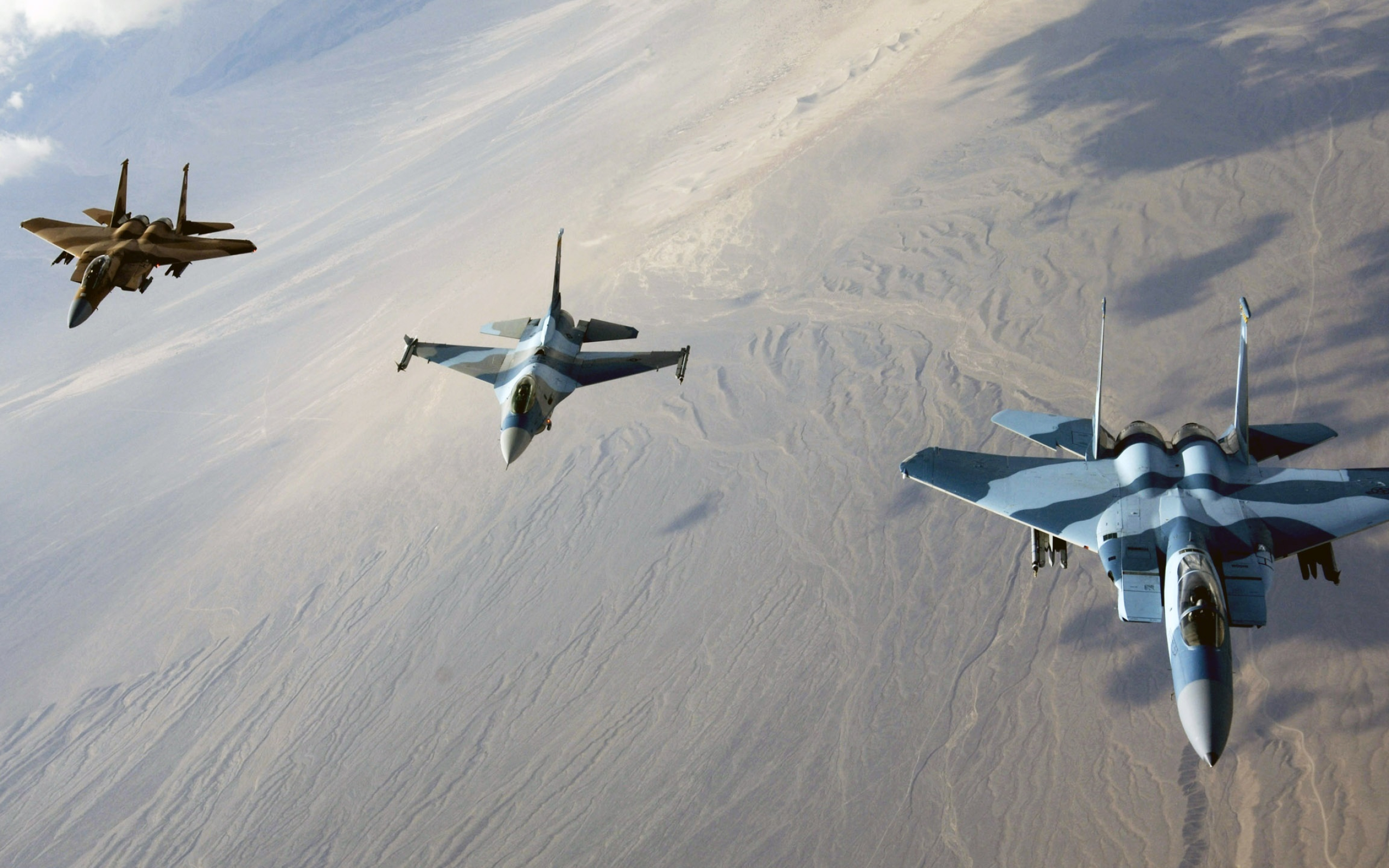 Fighting Falcon, F-15 Eagles, F-16, Military wallpaper, 2560x1600 HD Desktop