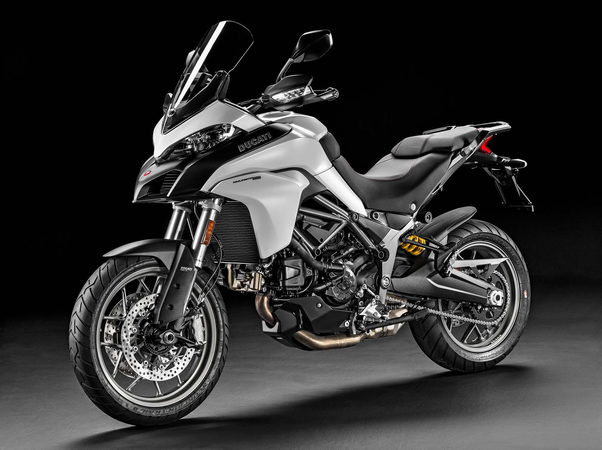 Ducati Multistrada 950, Sports motorcycle, Black background, 2000x1500 HD Desktop