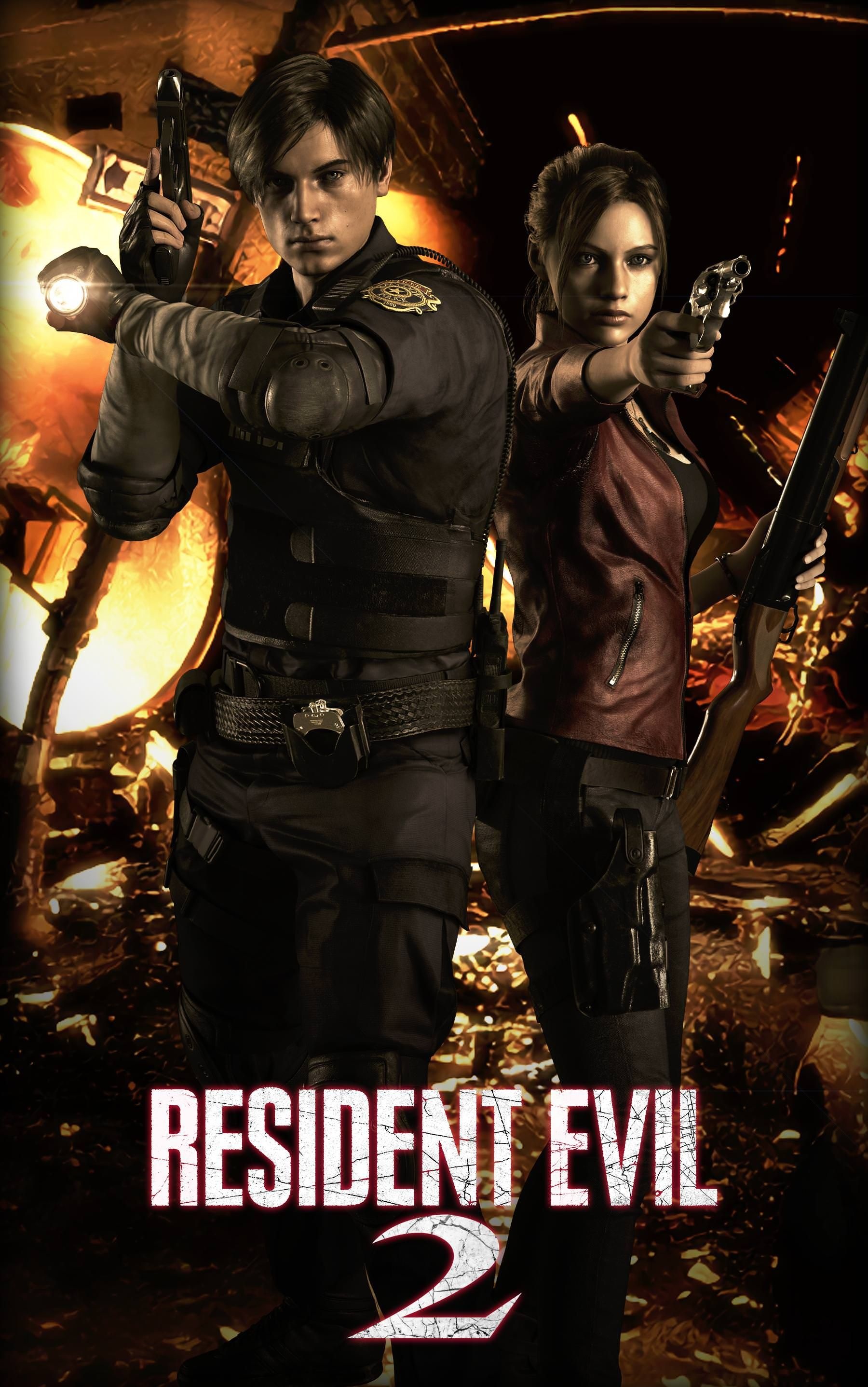 Leon S. Kennedy, Claire and Leon, Resident Evil personajes, Videojuegos, 1800x2880 HD Handy