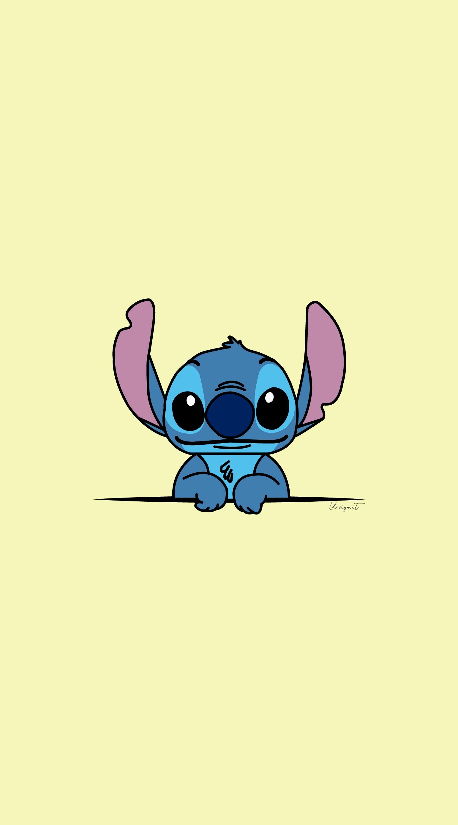 Lilo and Stitch: An illegally-made, genetically engineered, extraterrestrial life-form resembling a blue koala. 1550x2780 HD Background.