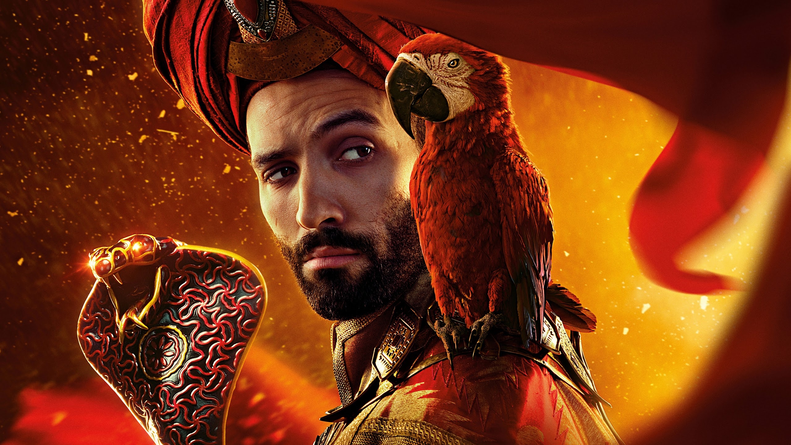 Aladdin, Jafar, Marwan Kenzari, 8K wallpaper, 2560x1440 HD Desktop