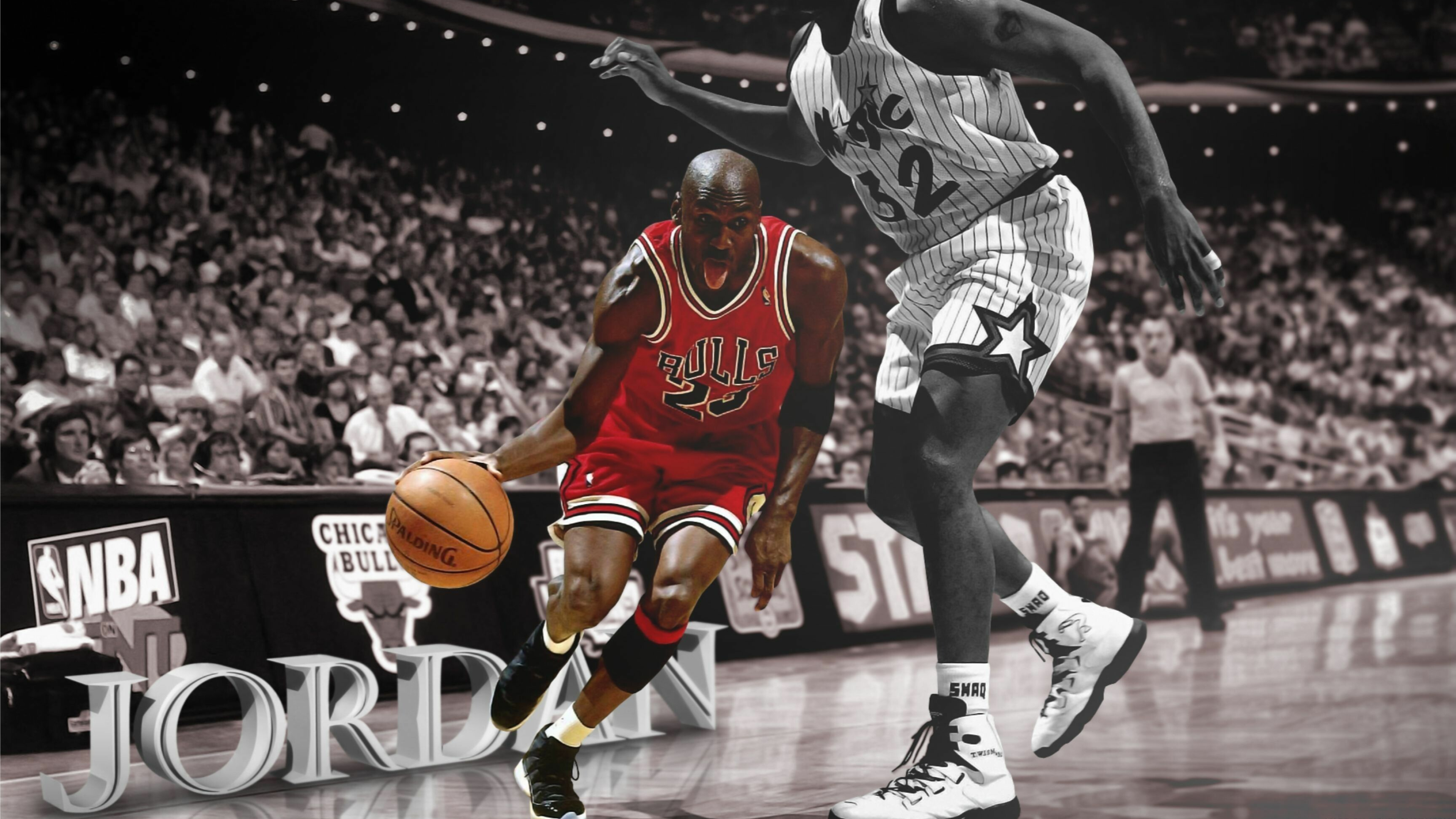 Michael Jordan: The greatest basketball player of all time, Known by his initials MJ. 3840x2160 4K Background.
