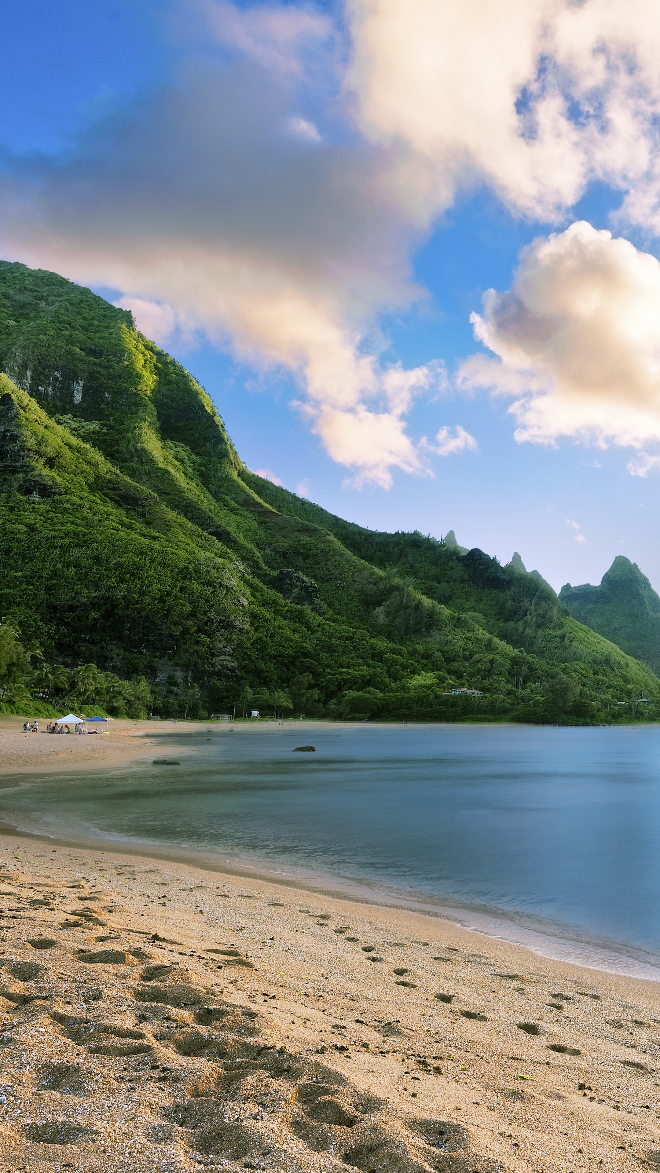 Hawaiian ocean, Tropical paradise, Crystal-clear waters, Sandy beaches, 2160x3840 4K Handy