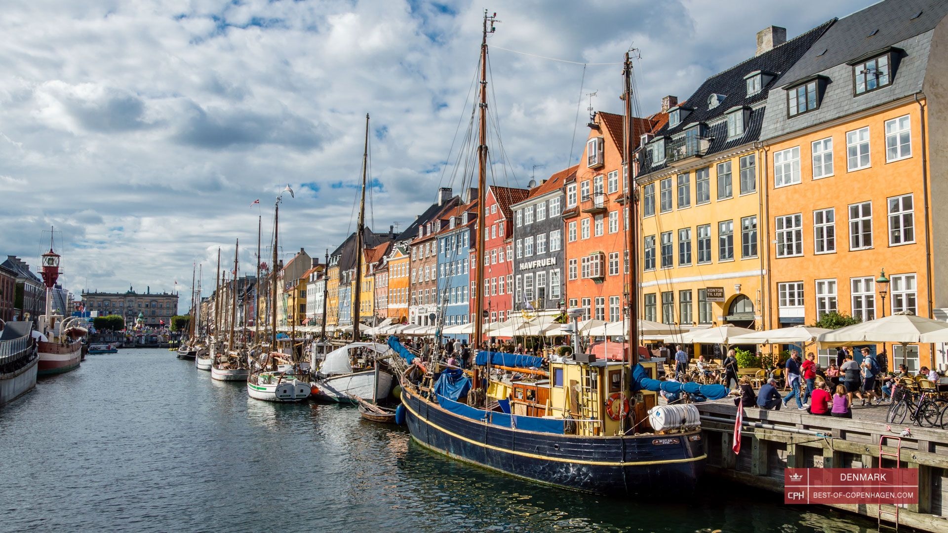 Nyhavn's colorful charm, Guided tour options, Kopenhagen highlights, Danish landmarks, 1920x1080 Full HD Desktop