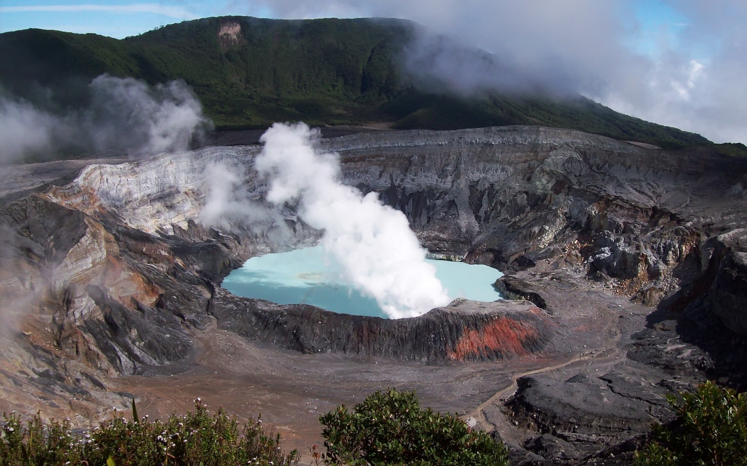 Hawaii Volcanoes National Park, Poas volcano, Majestic background, Nature's power, 2560x1600 HD Desktop