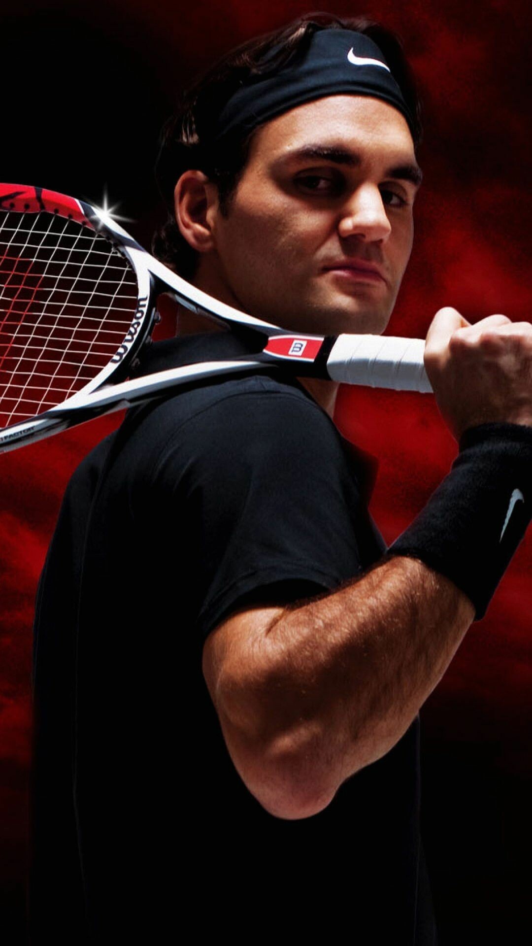 Roger Federer: Tennis champion, won the 2007 Australian Open without dropping a set. 1080x1920 Full HD Background.