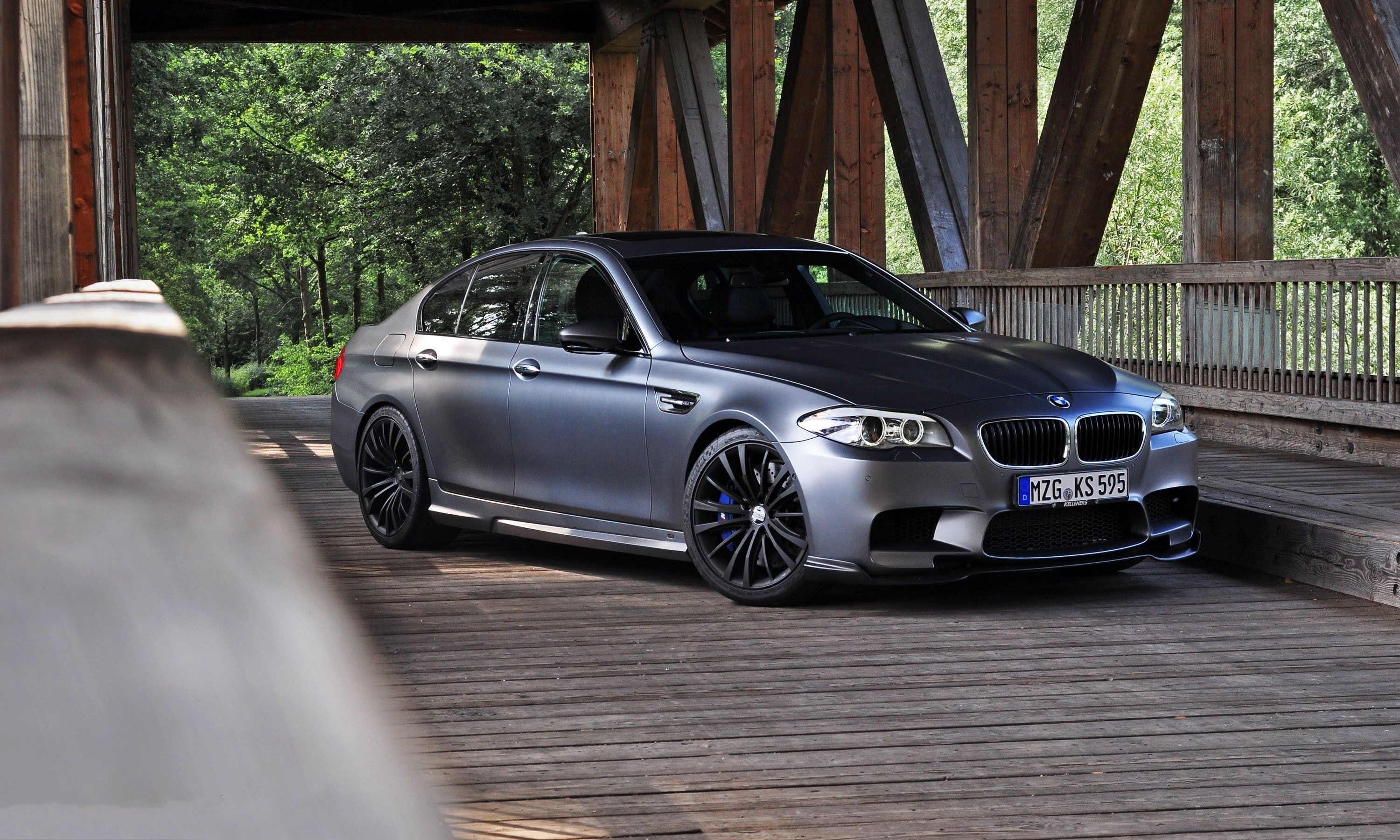 BMW M5 on Bridge, Striking aesthetics, Impeccable performance, Unforgettable driving experience, 3000x1800 HD Desktop