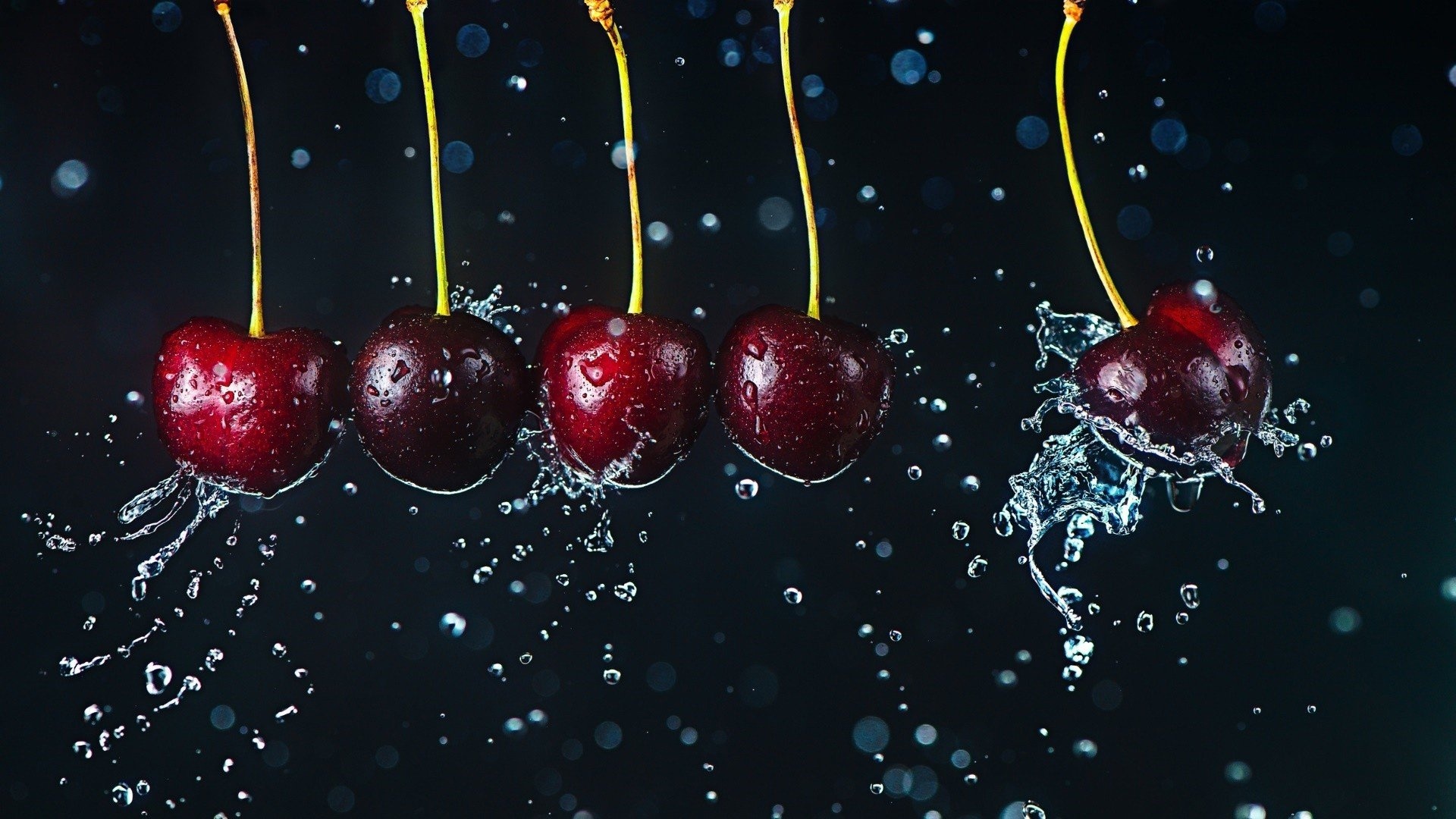 Cherry: Stone fruit, High in antioxidants and anti-inflammatory compounds. 1920x1080 Full HD Background.