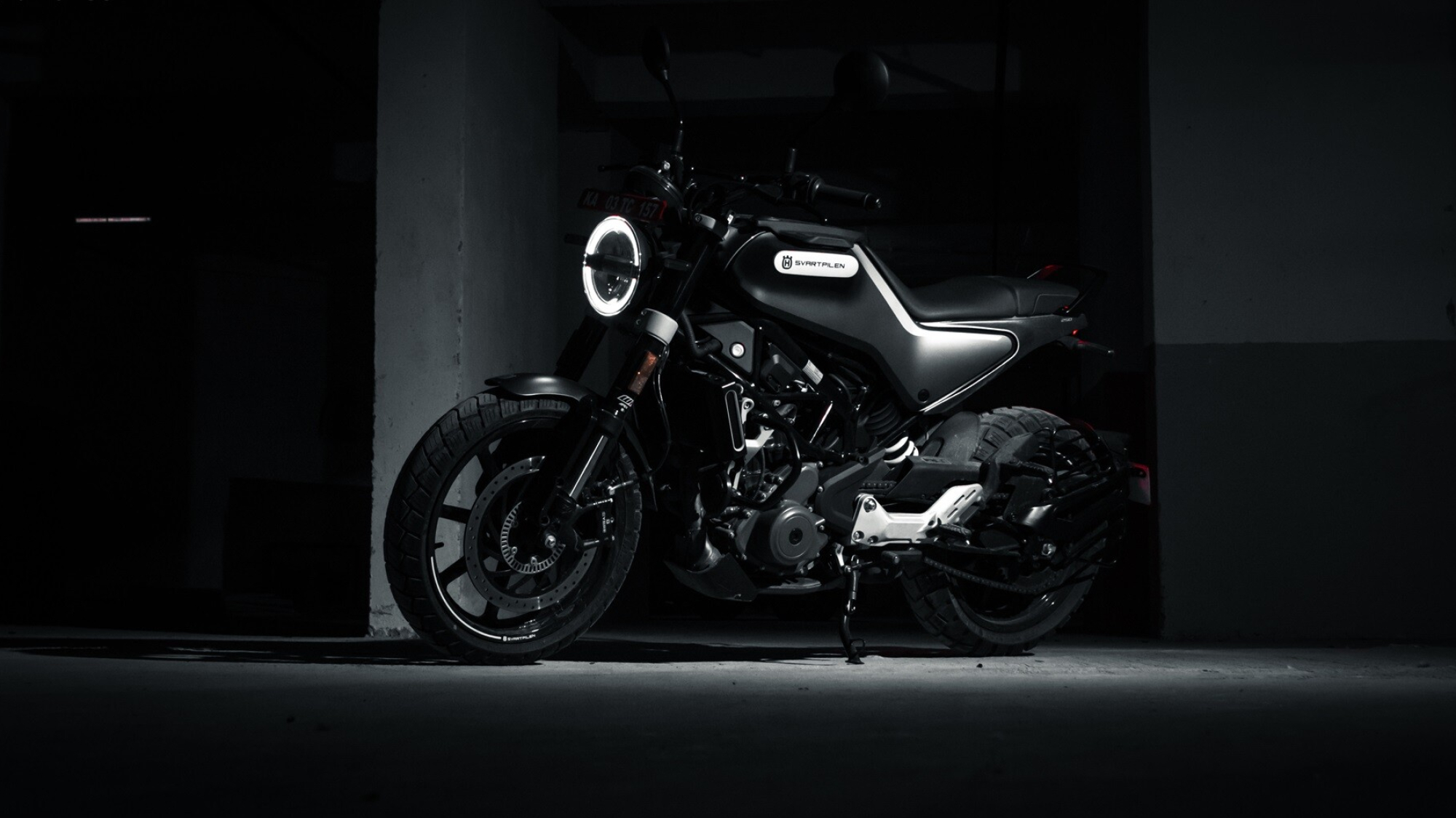 Husqvarna: An international manufacturer of motorcycles, Svartpilen 250, A street bike. 2000x1130 HD Background.