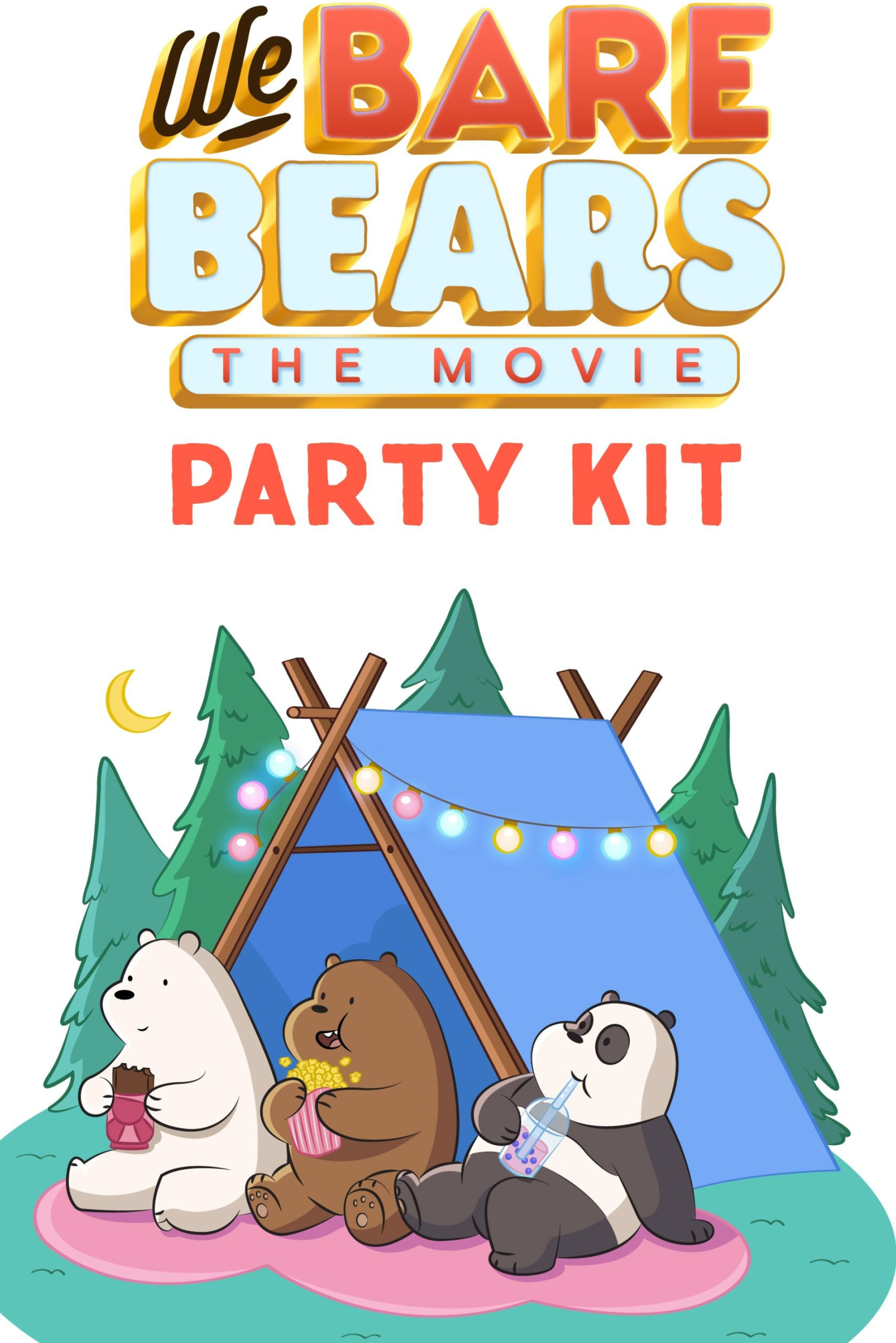 We Bare Bears: The Movie, Animated adventure, Printable party kit, Fun-filled, 2090x3130 HD Handy