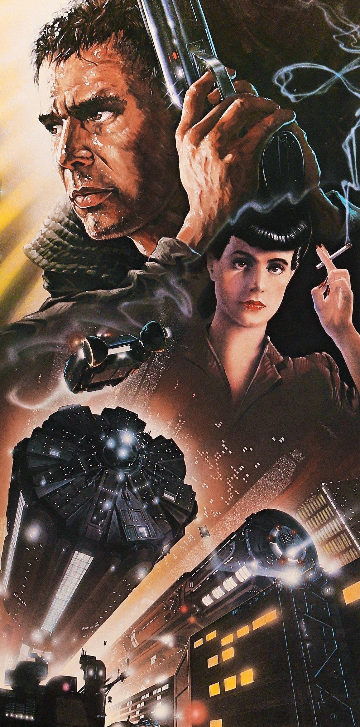 Blade Runner 1982, Classic sci-fi, Iconic visuals, Groundbreaking film, 1160x2330 HD Handy