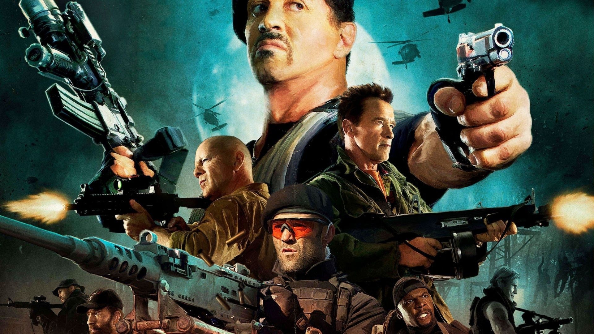 The Expendables 2, Skull wallpapers, Intense action, Edgy design, 1920x1080 Full HD Desktop