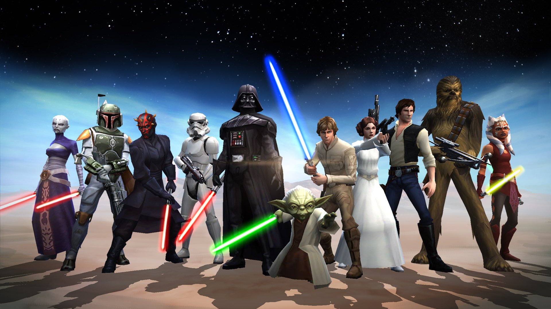 Star Wars: Galaxy of Heroes: Mobile game developed by Capital Games, Published by Electronic Arts. 1920x1080 Full HD Wallpaper.