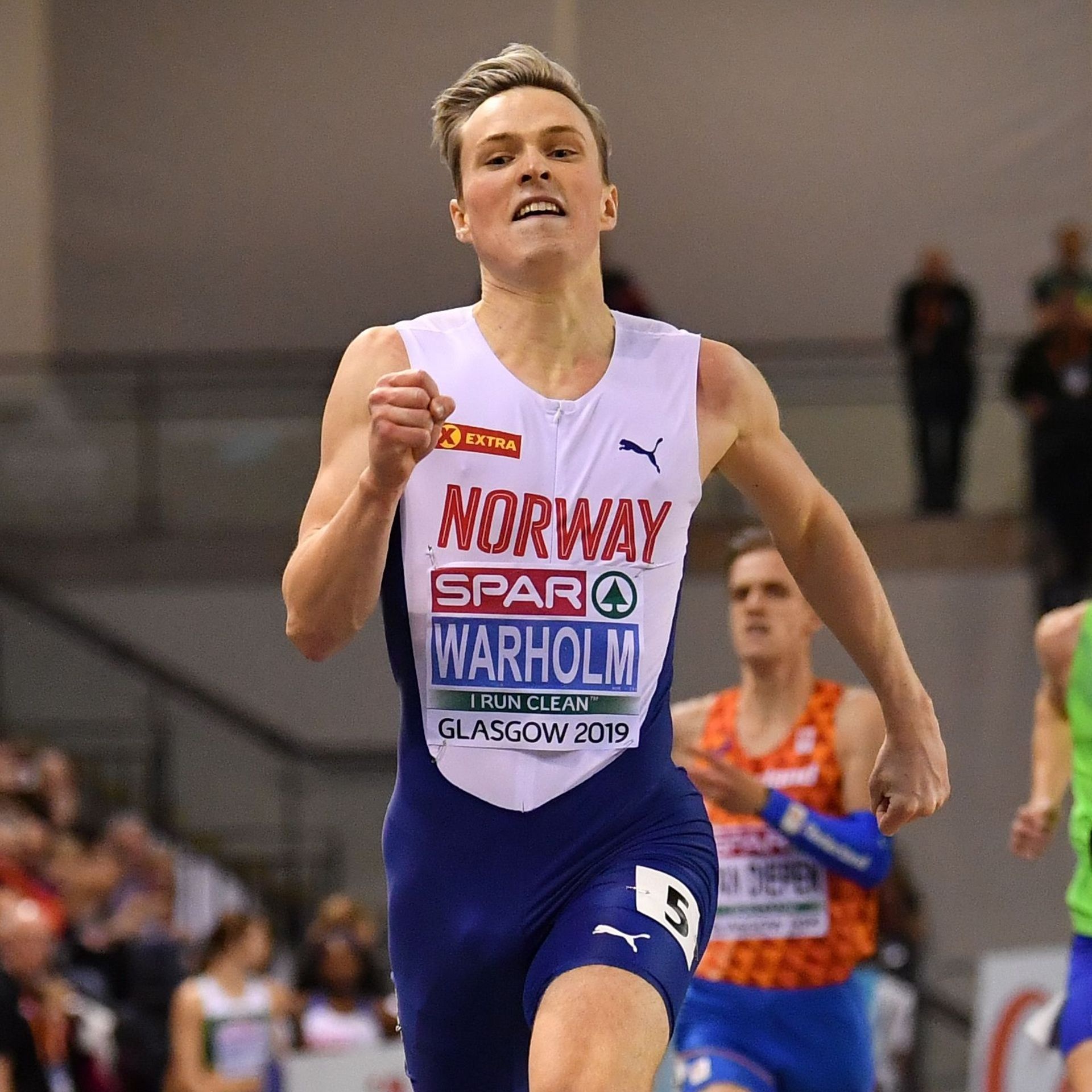 Karsten Warholm, European record, Gal performance, 400m hurdles, 1920x1920 HD Phone
