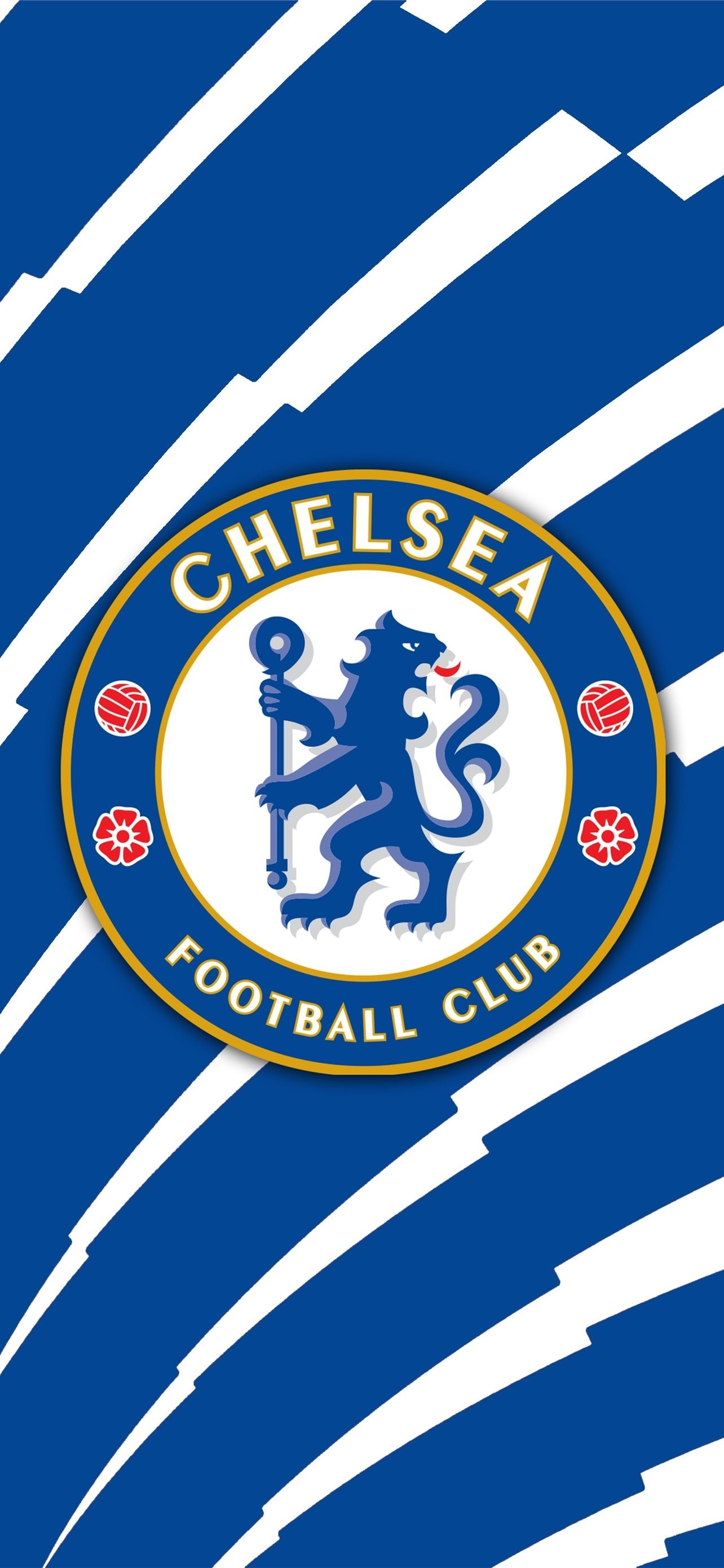 Chelsea: Won English Premier League titles in 2004–05 and 2005–06. 1290x2780 HD Background.