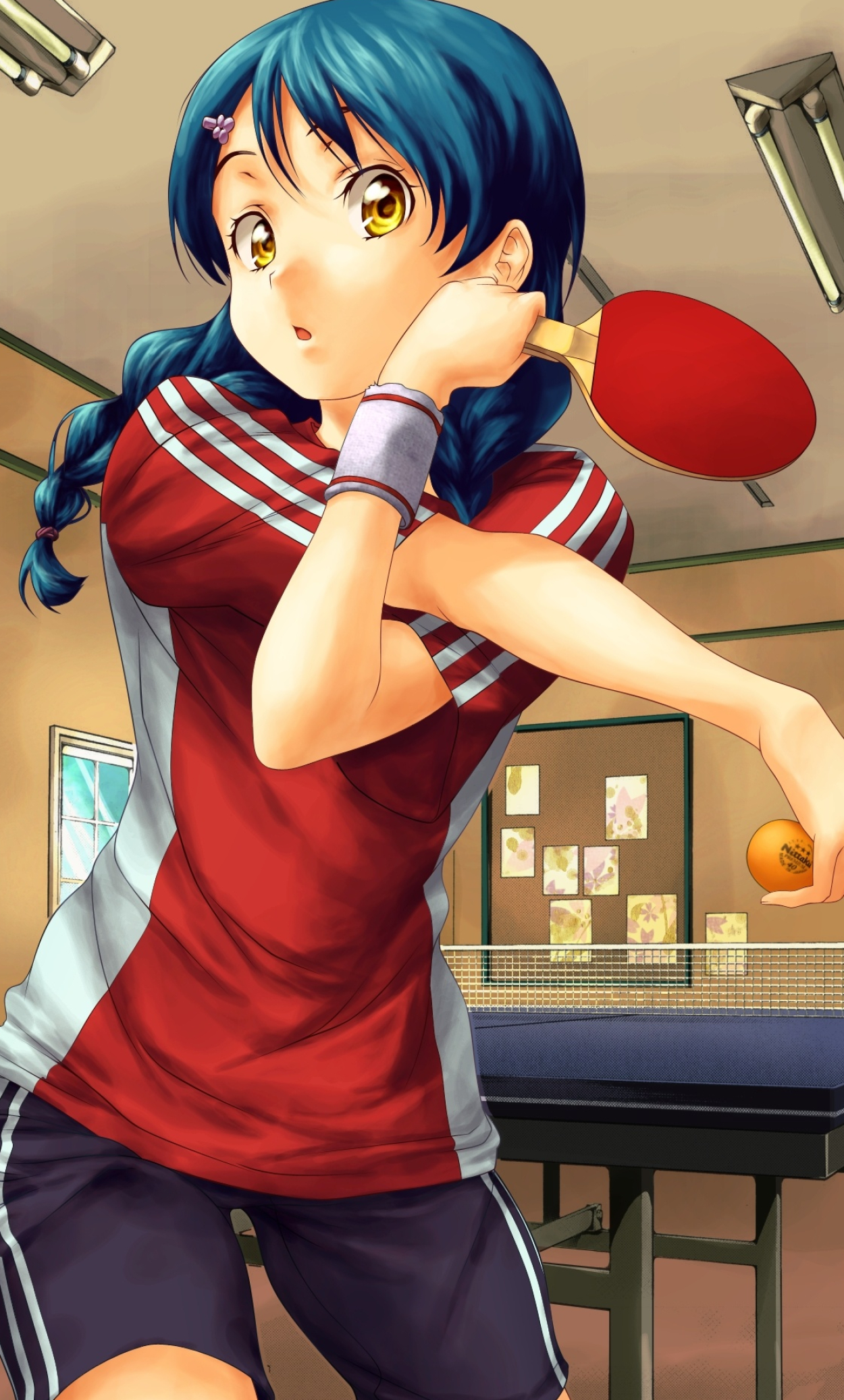 Table Tennis: Tadokoro Megumi, Food Wars anime and manga comics series. 1250x2080 HD Wallpaper.