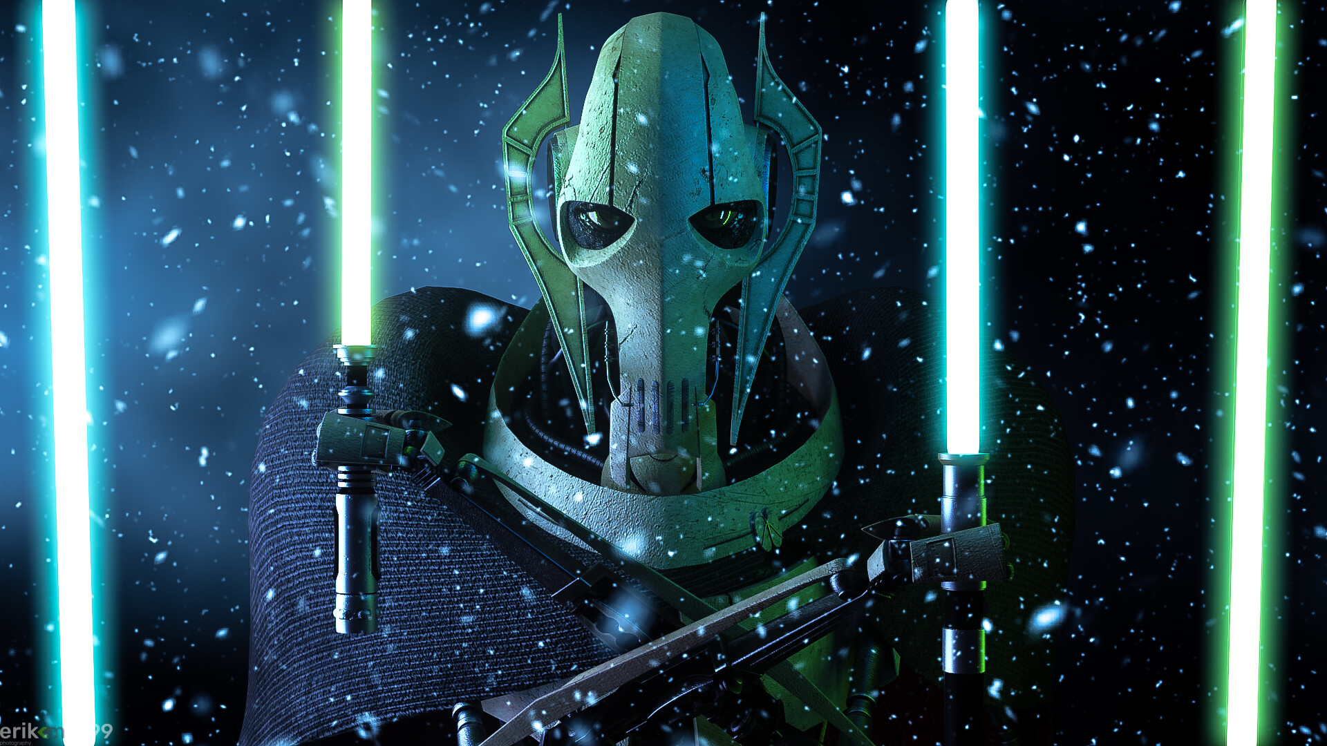 General Grievous: Melee combatant during numerous campaigns against the Republic, The Clone Wars. 1920x1080 Full HD Wallpaper.