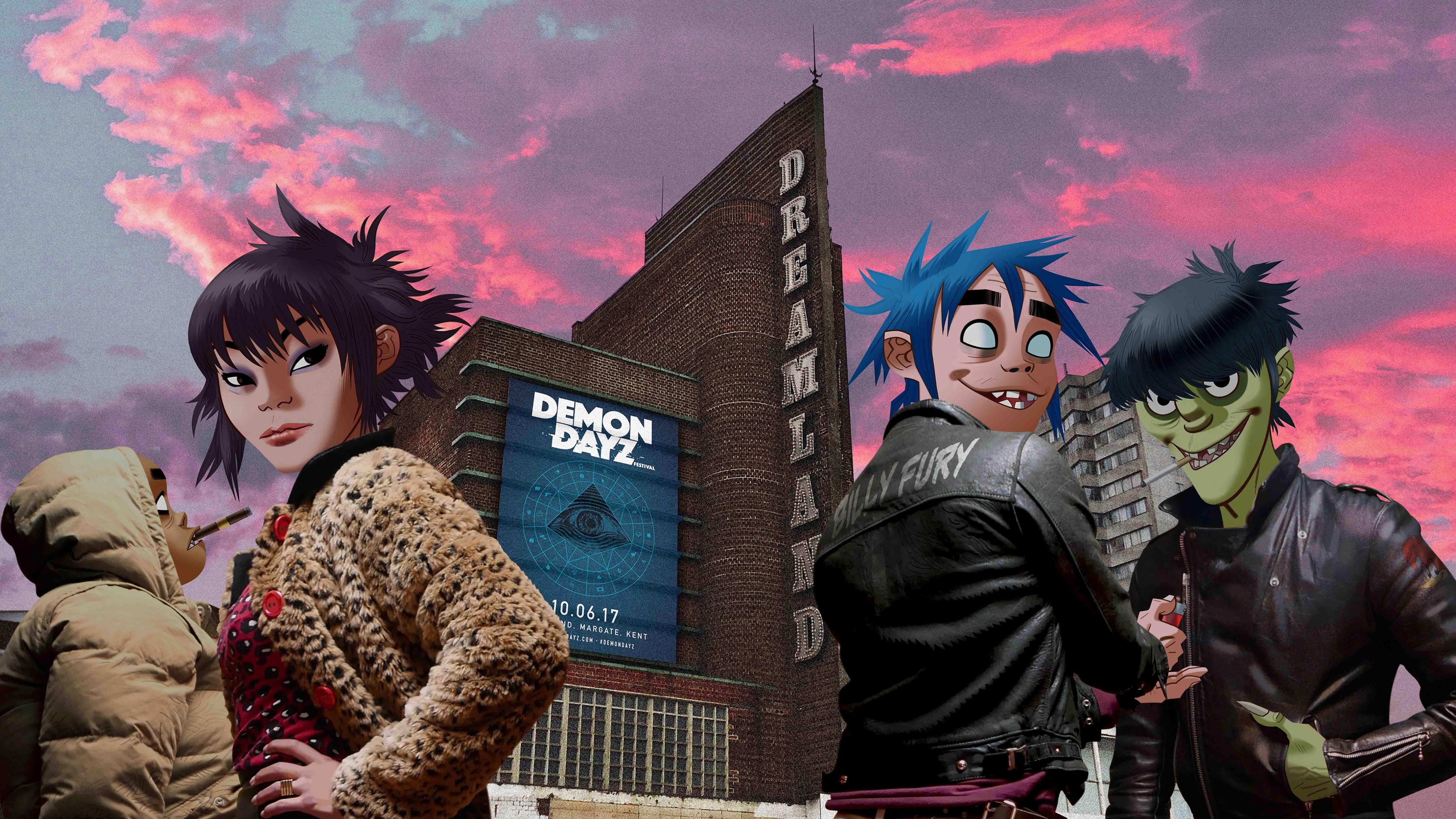 Gorillaz: Humanz, The fifth studio album by the British virtual band, Two decades of the animated electronic career. 3840x2160 4K Wallpaper.
