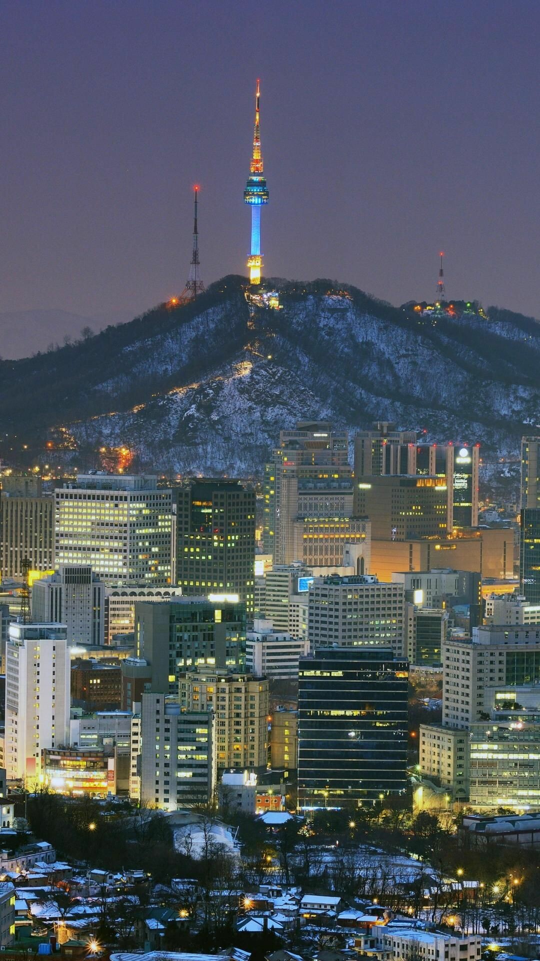 Korea: YTN Seoul Tower, Urban design, Cityscape, Landmark. 1080x1920 Full HD Wallpaper.