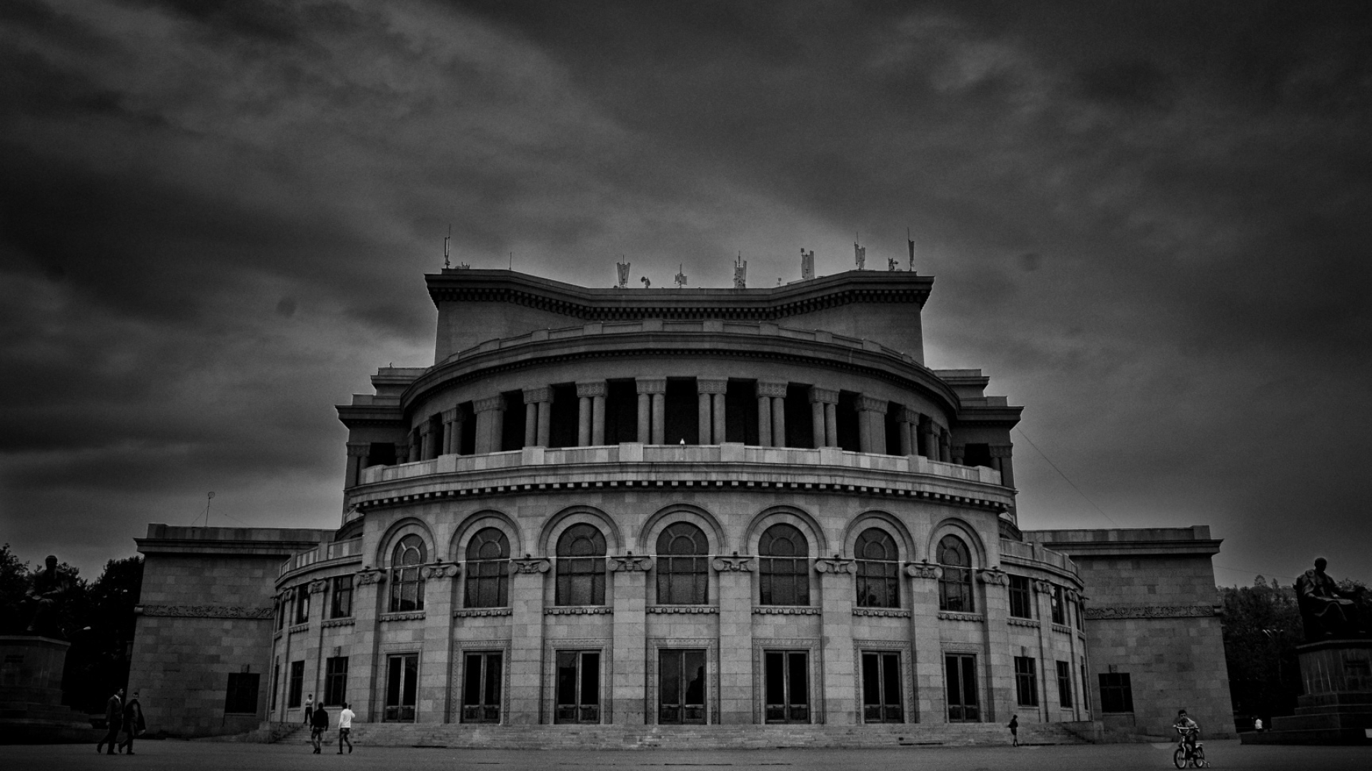 Yerevan Opera Theater, Beautiful landmark, Cultural heritage, Architectural masterpiece, 1920x1080 Full HD Desktop