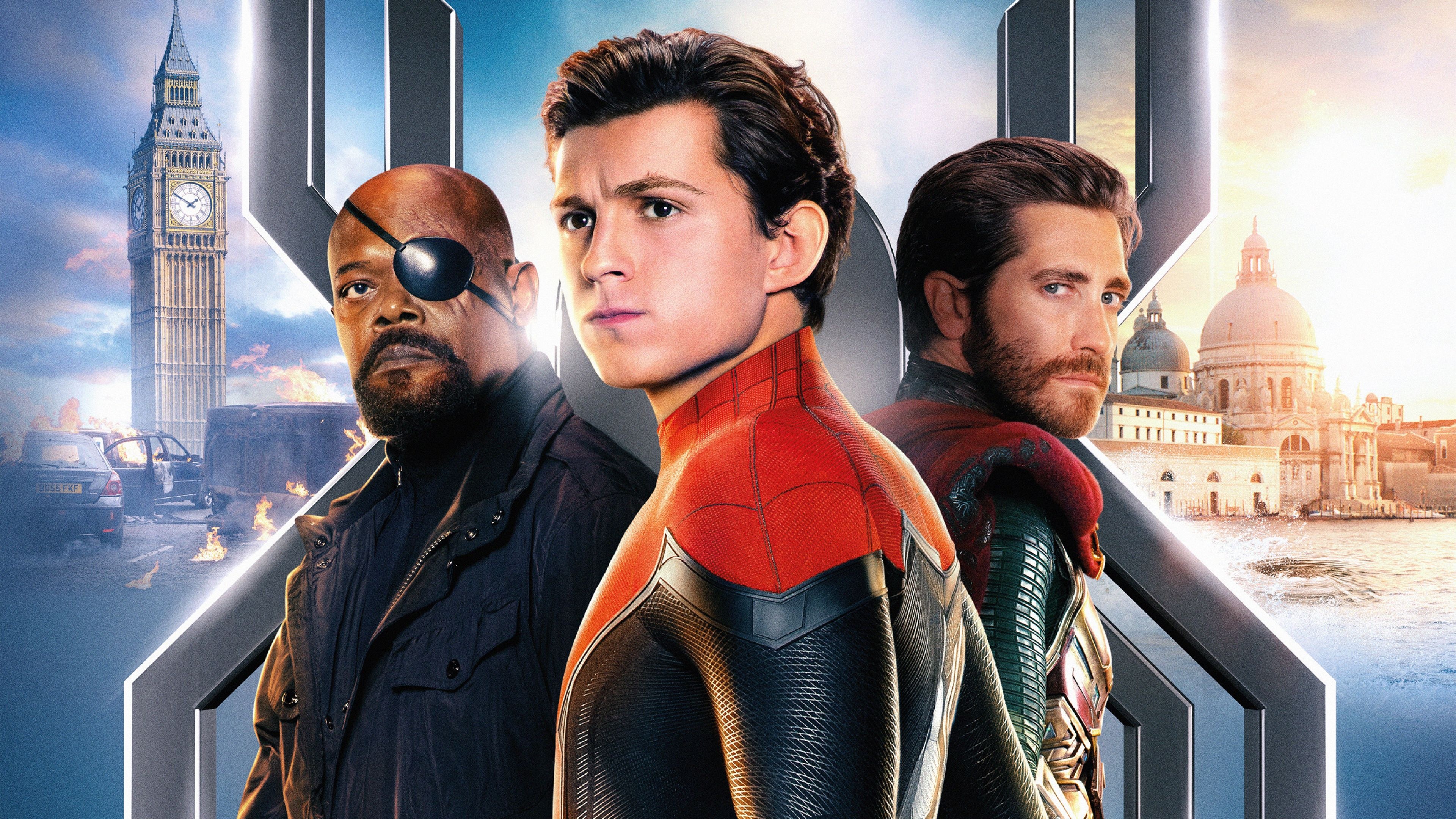 Mysterio, Spider-Man, movies, Spider-Man Far From Home 2019 wallpapers, 3840x2160 4K Desktop