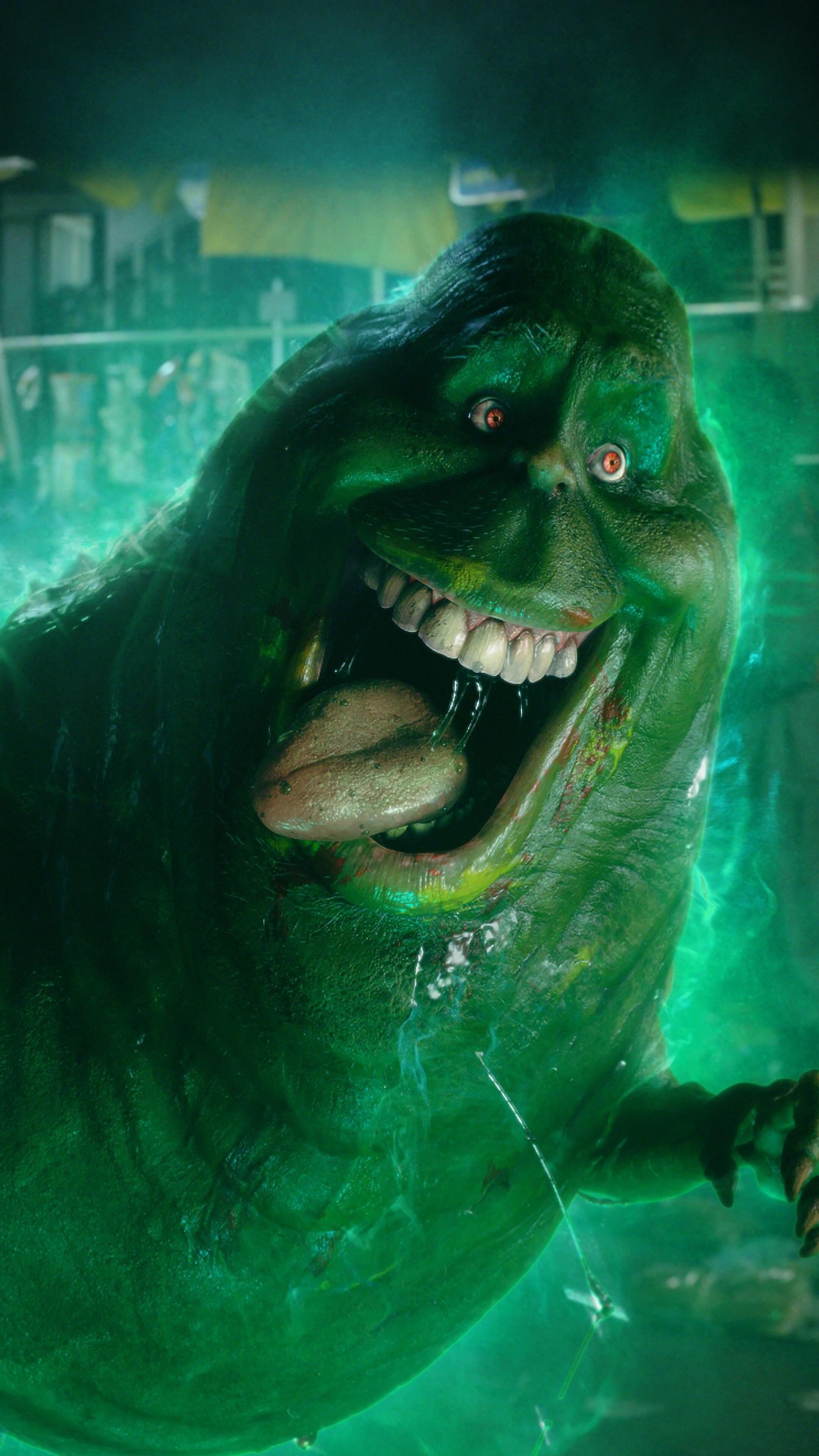 Slimer in Ghostbusters, 5K Sony Xperia X, Z5 Premium, HD 4K wallpapers, Images and backgrounds, 2160x3840 4K Phone