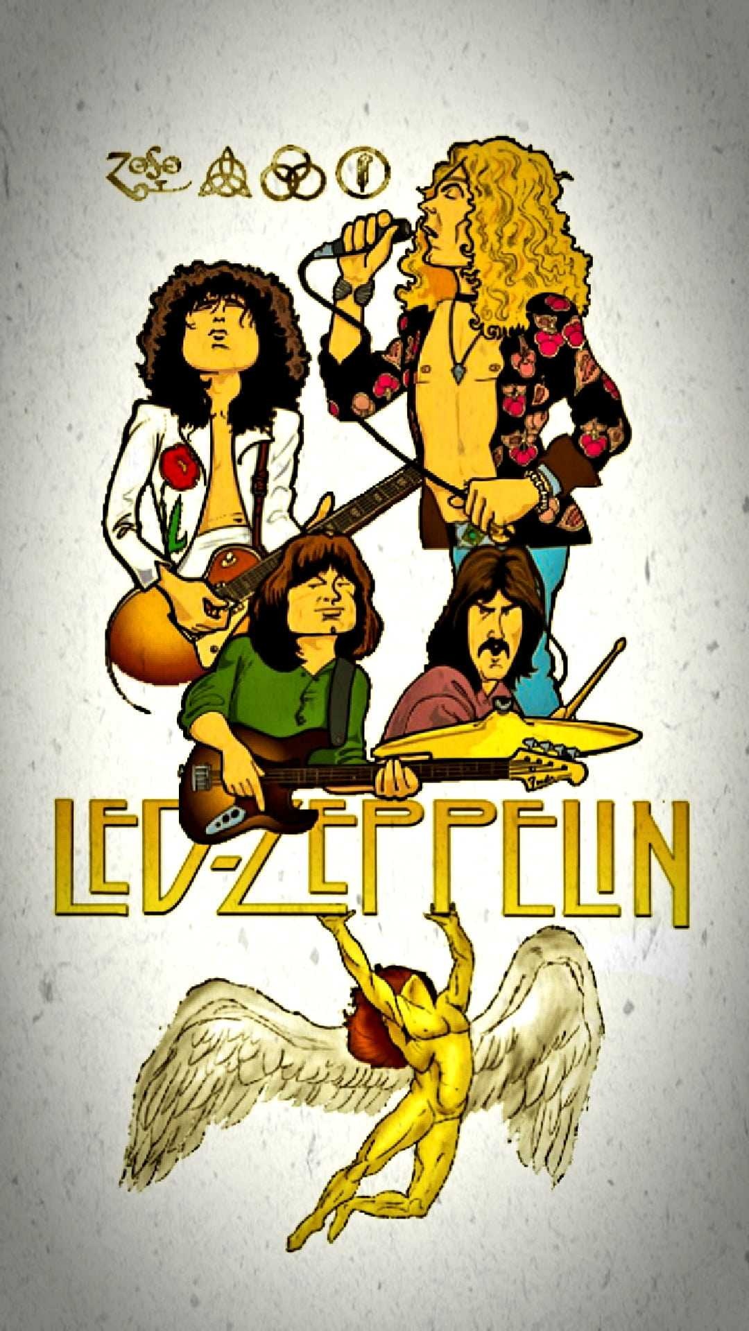 Led Zeppelin, Wallpaper, 1080x1920 Full HD Phone