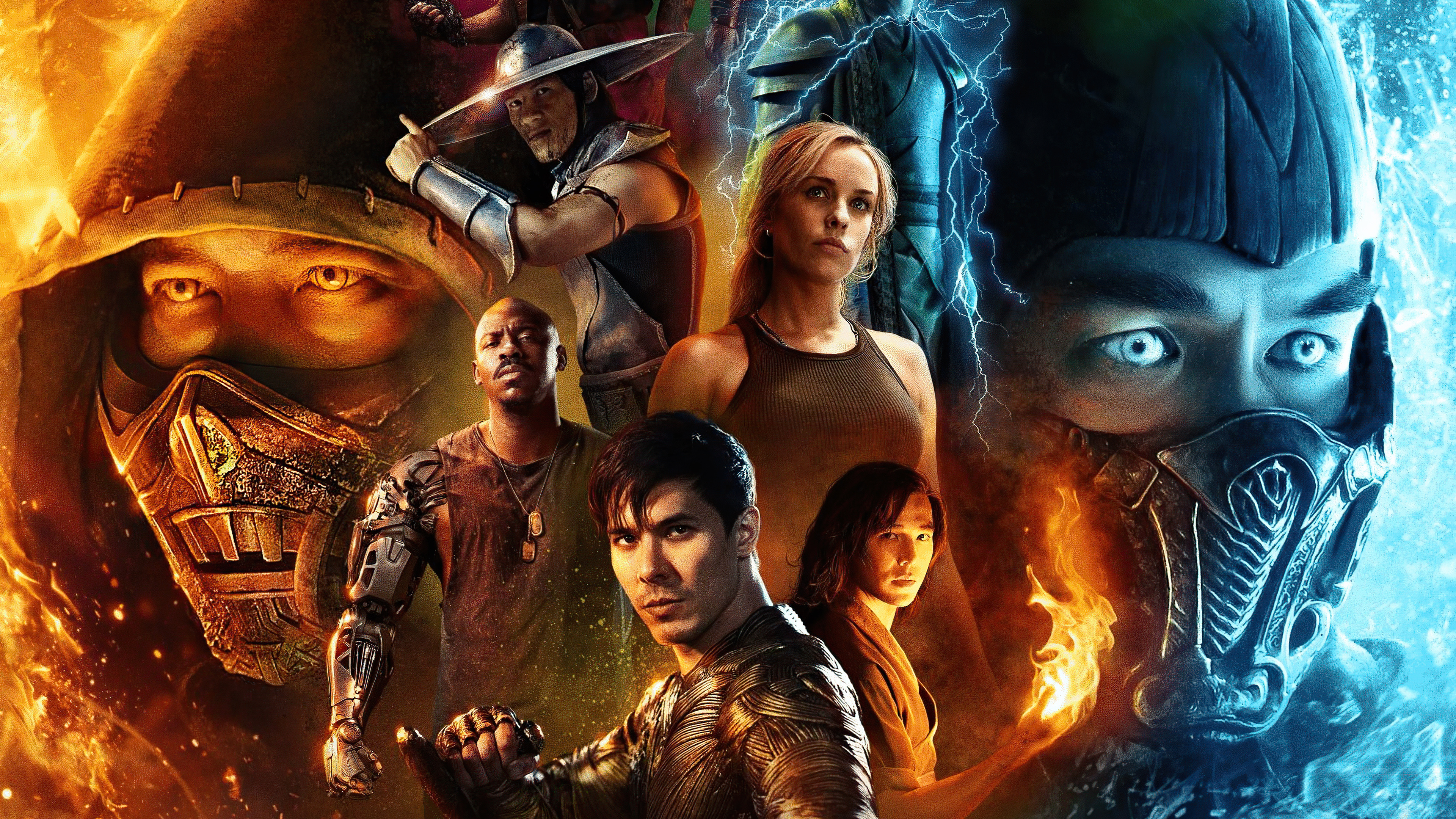 Mortal Kombat movie, Action-packed fights, Epic battle scenes, Character-driven story, 3840x2160 4K Desktop