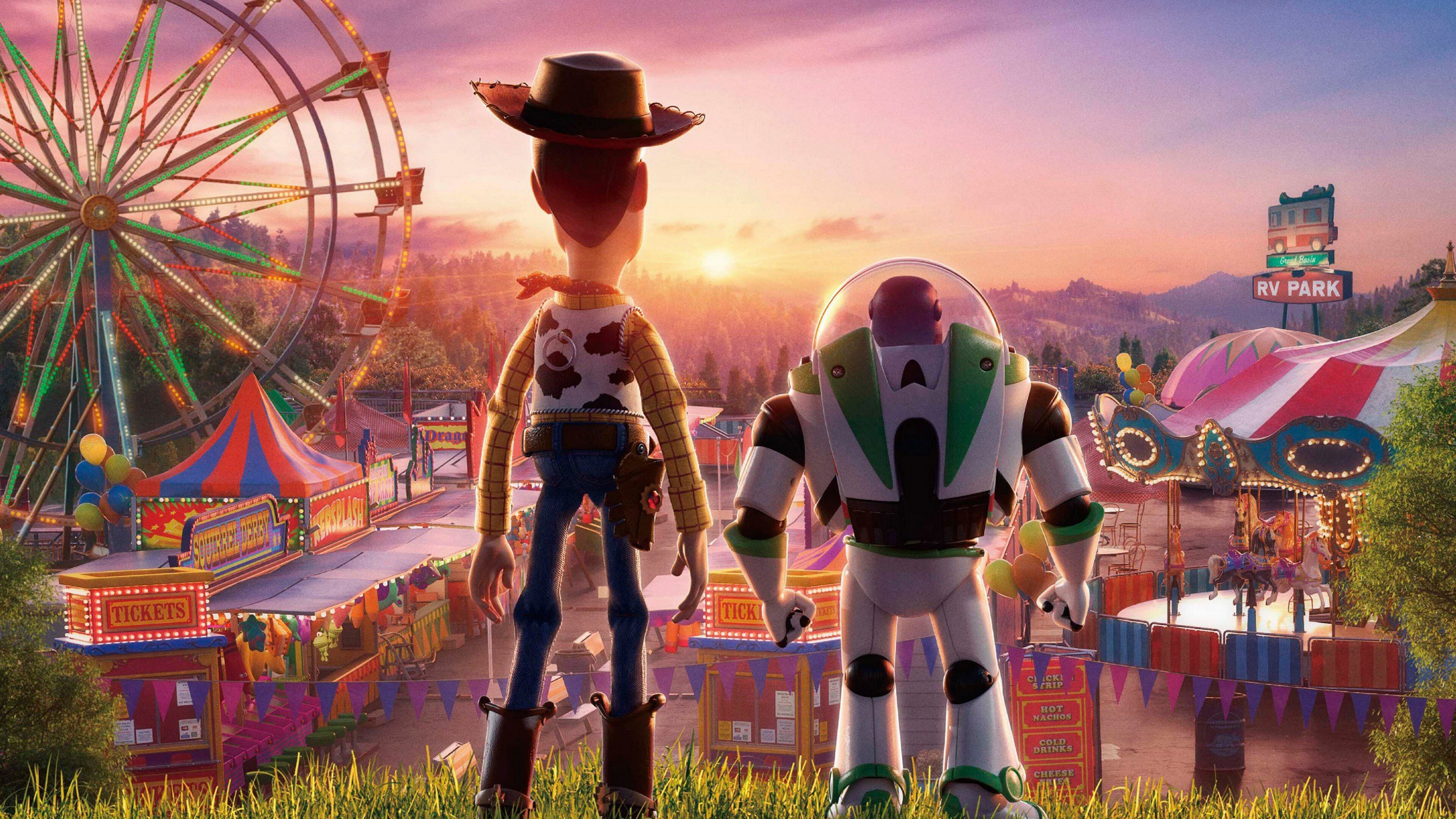Buzz Lightyear and Woody, 4k Ultra HD wallpaper, Adventure awaits, Animated duo, 3840x2160 4K Desktop