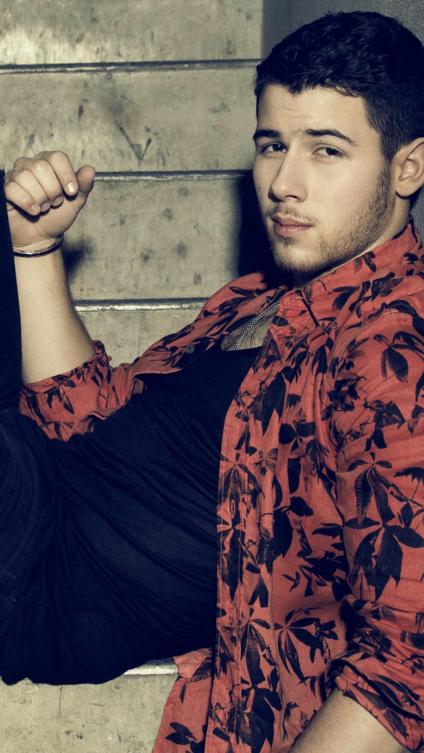 Jonas Brothers: Nick Jonas, an American singer, songwriter and actor. 1440x2560 HD Background.