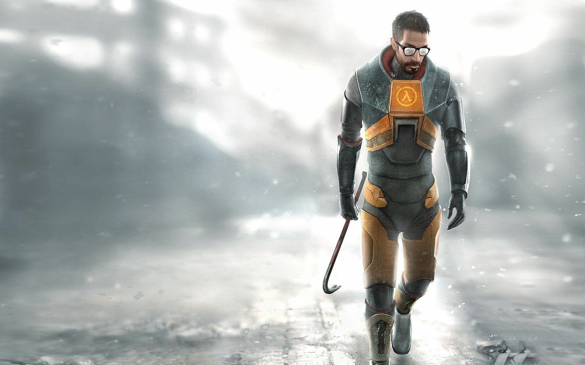 Half-Life 2: Gordon wears a special full-body hazmat suit, known as the Hazardous Environment Suit. 1920x1200 HD Background.