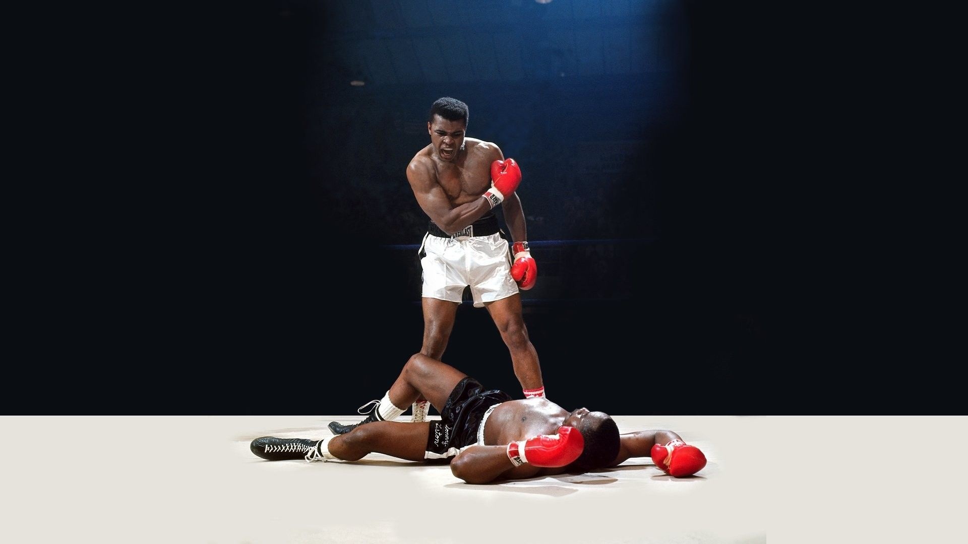 Combat Sports: Muhammad Ali, Sportsman of the Century, First Fight Against Joe Frazier, Pro Boxer. 1920x1080 Full HD Background.