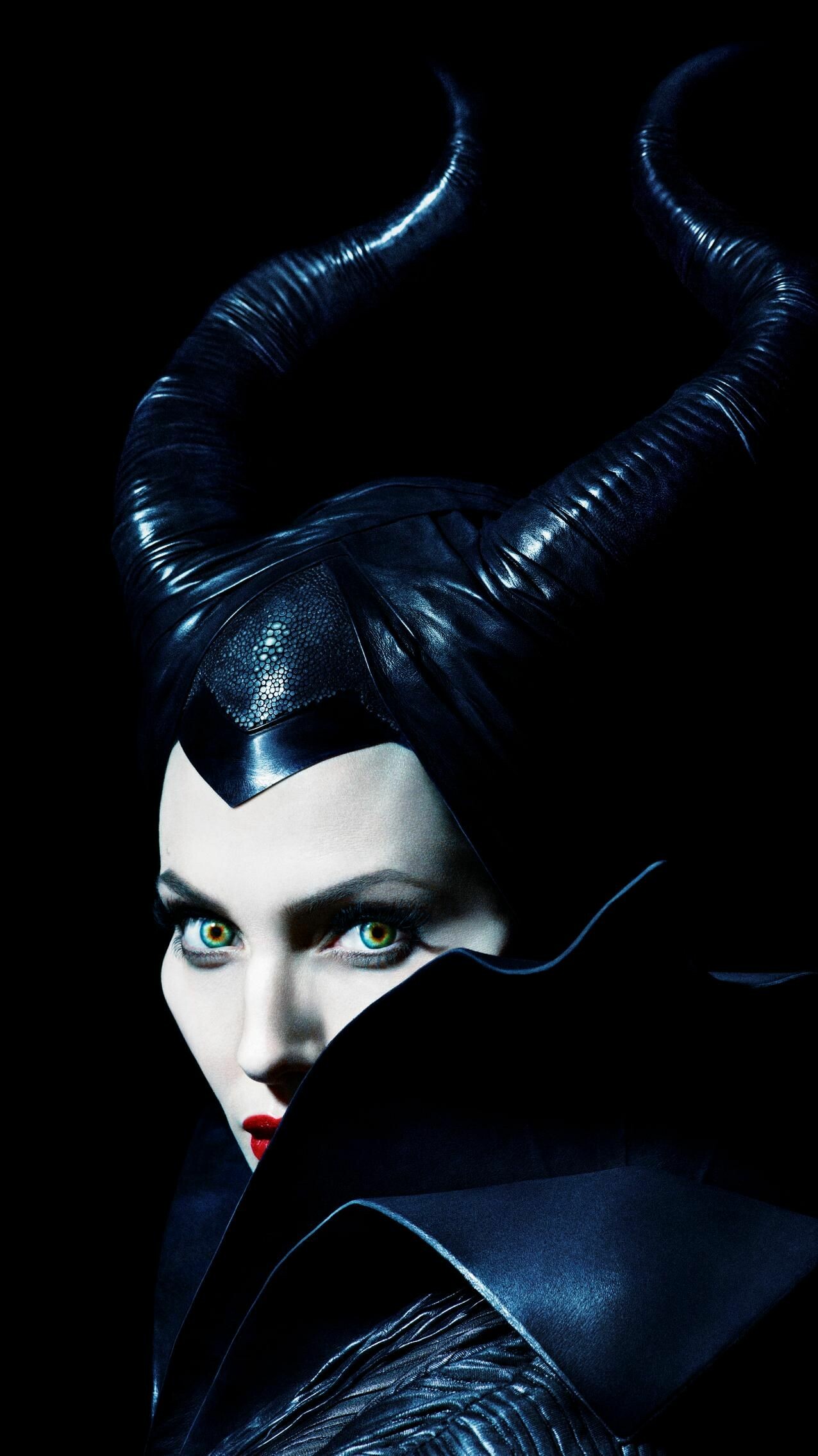 Angelina Jolie: Maleficent, 2014, Disney movie. 1280x2270 HD Background.