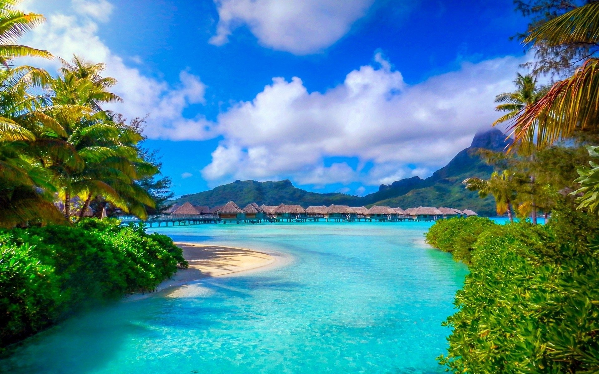Bora Bora: A tropical island in French Polynesia, Tahiti. 1920x1200 HD Wallpaper.