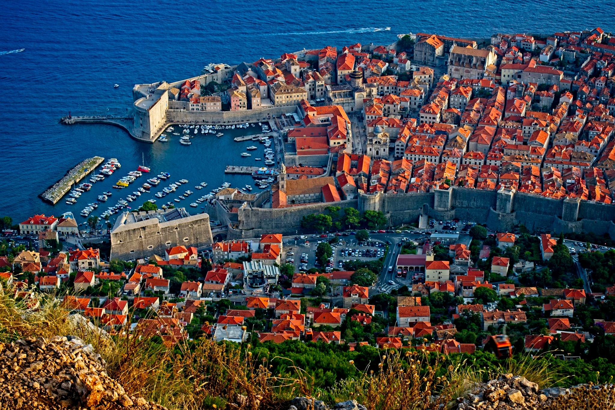 Dubrovnik ancient walls, Medieval Croatia view, 2050x1370 HD Desktop